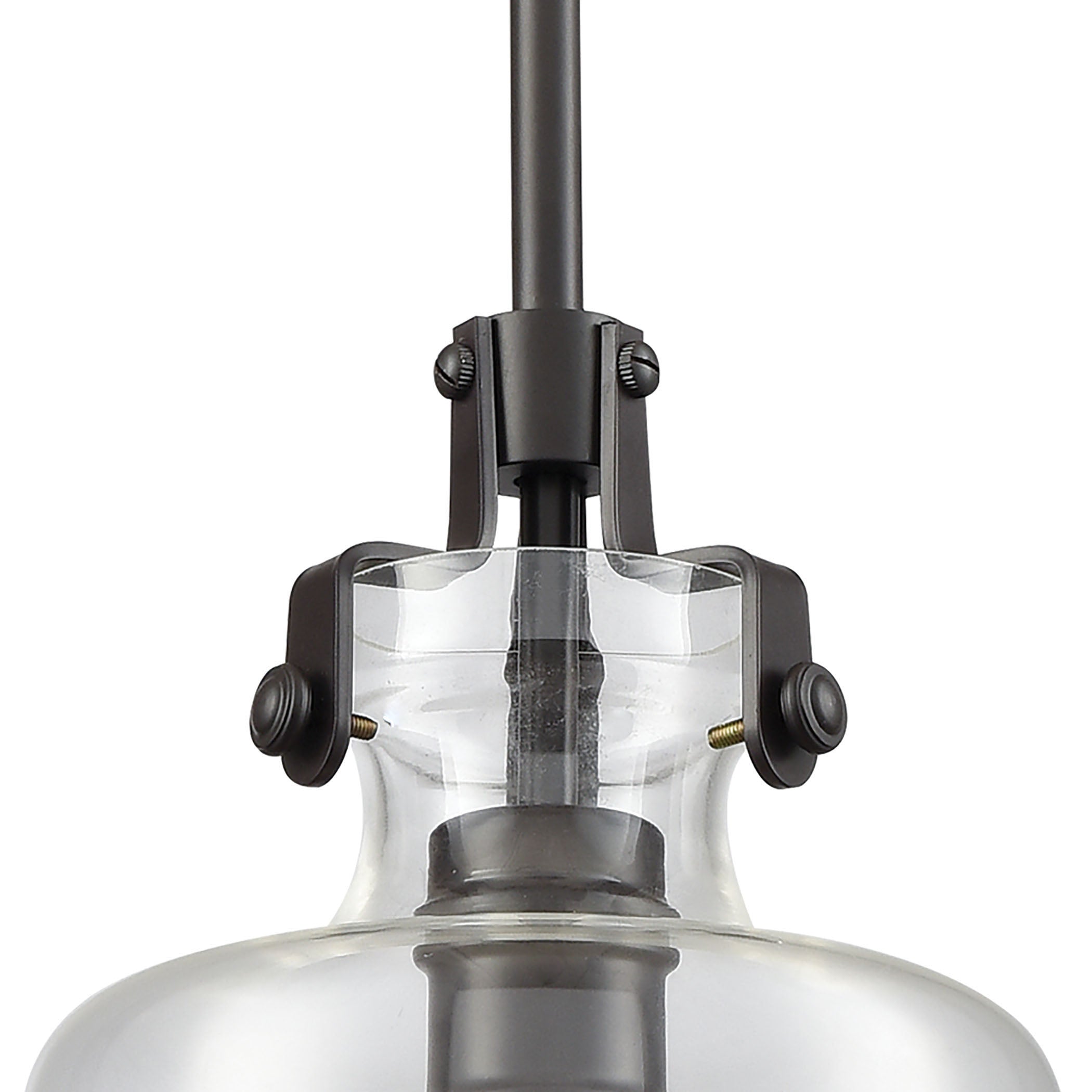Zumbia 8'' Wide 1-Light Mini Pendant - Oil Rubbed Bronze with Clear Glass
