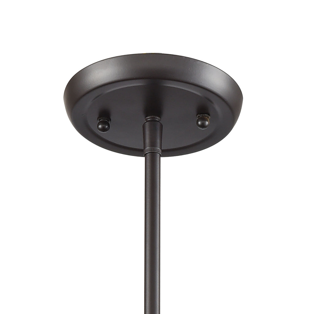 Zumbia 8'' Wide 1-Light Mini Pendant - Oil Rubbed Bronze with Clear Glass
