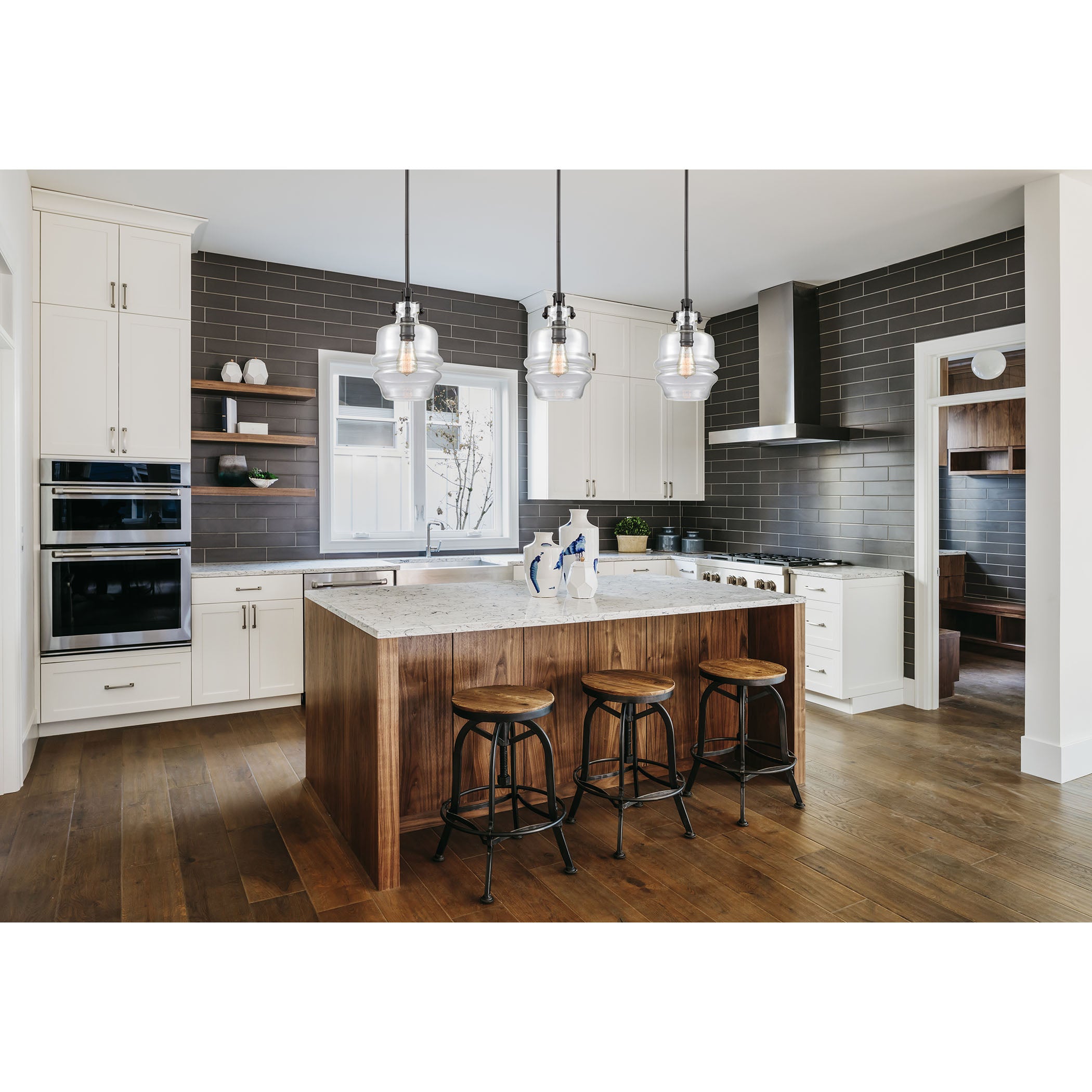 Zumbia 8'' Wide 1-Light Mini Pendant - Oil Rubbed Bronze with Clear Glass