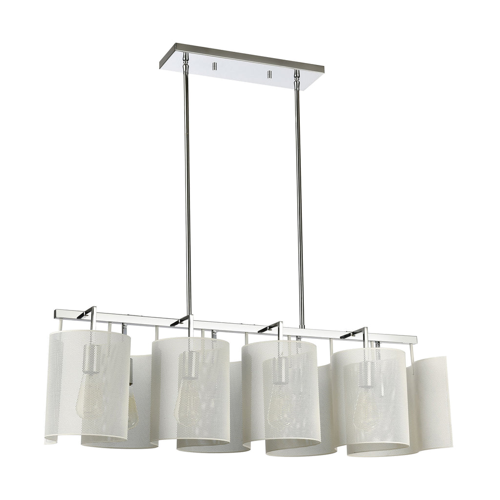 Santa Barbara 40'' Wide 8-Light Linear Chandelier - Matte White