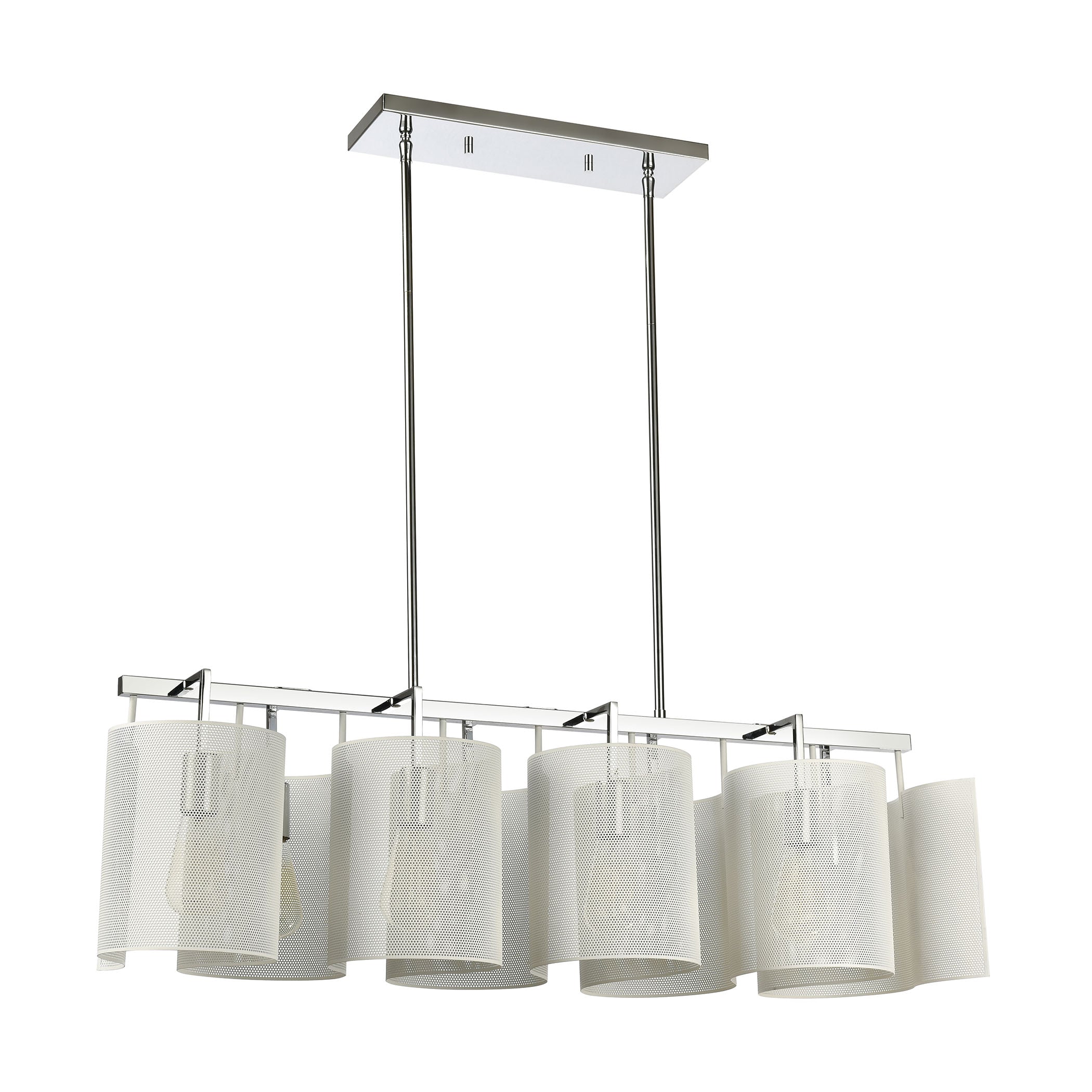 Santa Barbara 40'' Wide 8-Light Linear Chandelier - Matte White