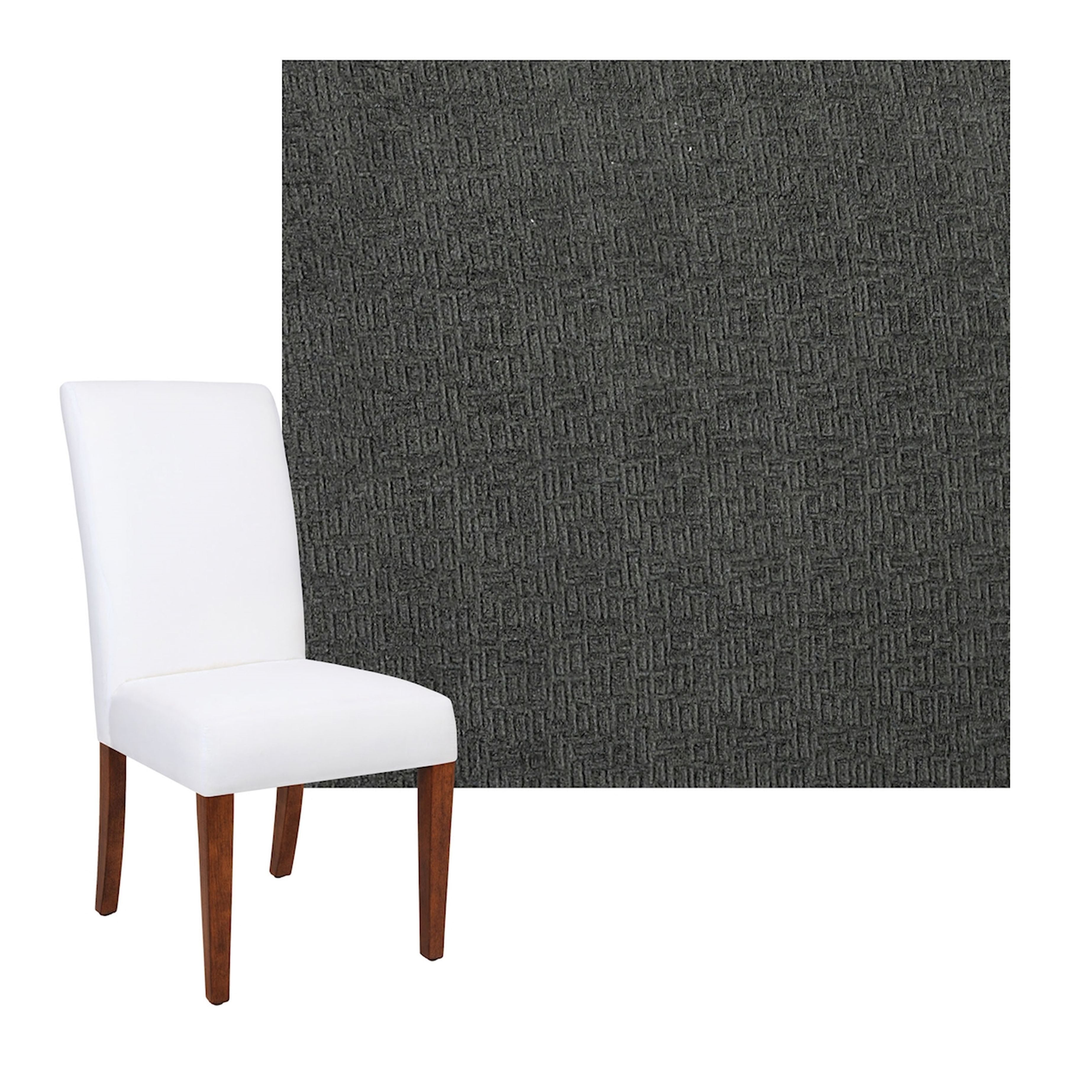 Laque Charcoal Parsons Half Skirted Chair - COVER ONLY
