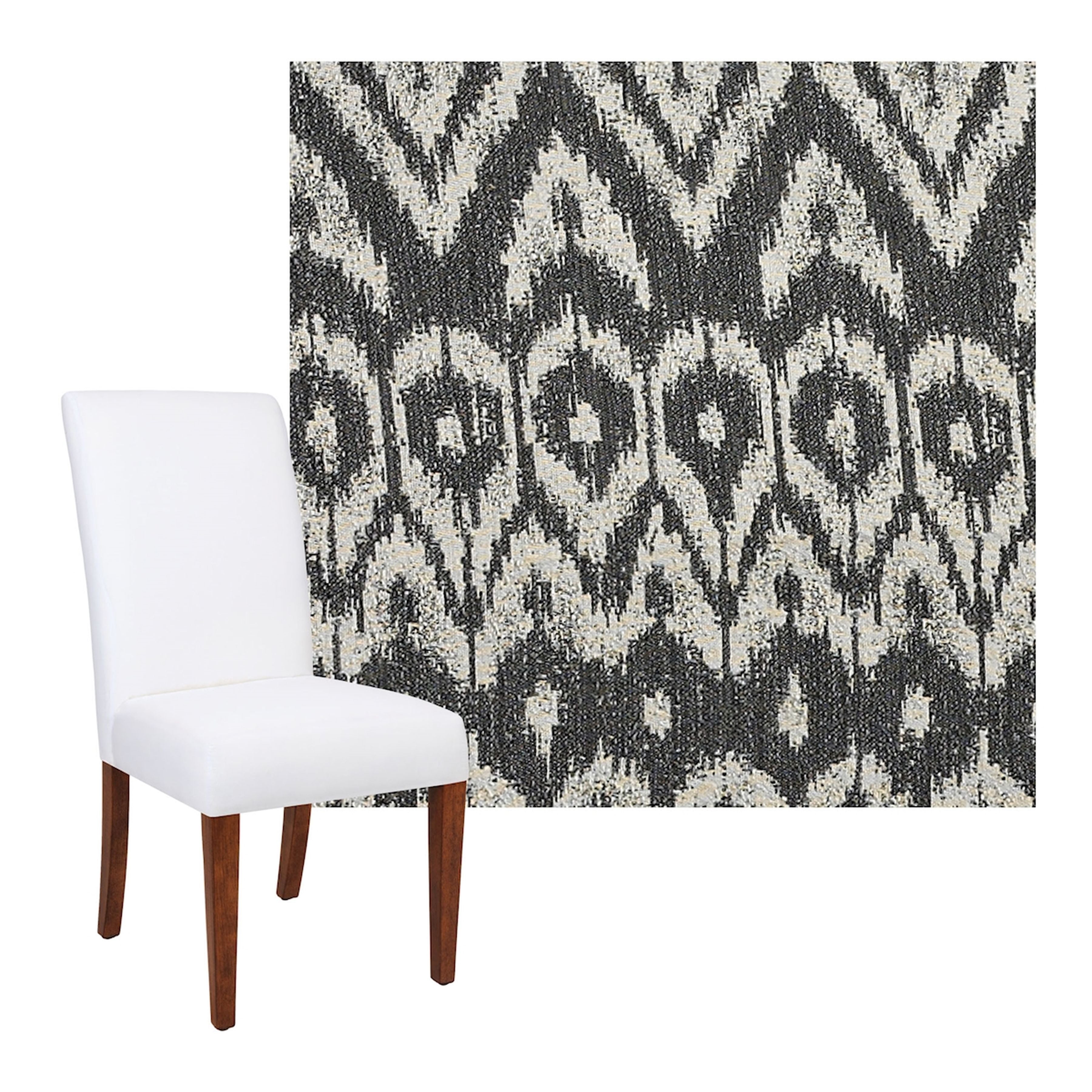 Ambrosia Driftwood Parsons Half Skirted Chair - COVER ONLY