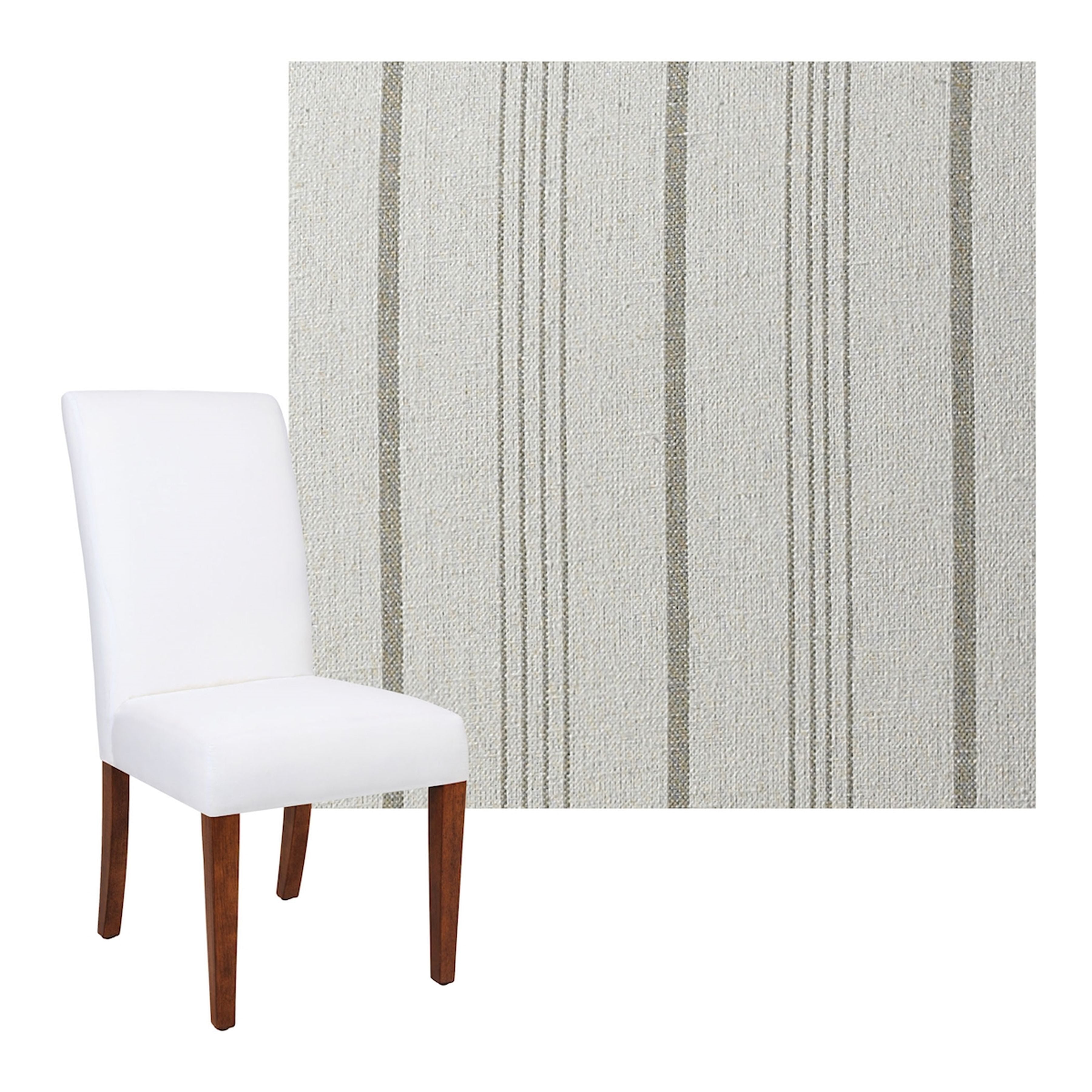 Flaxen Stripe Parsons Unskirted Chair - COVER ONLY