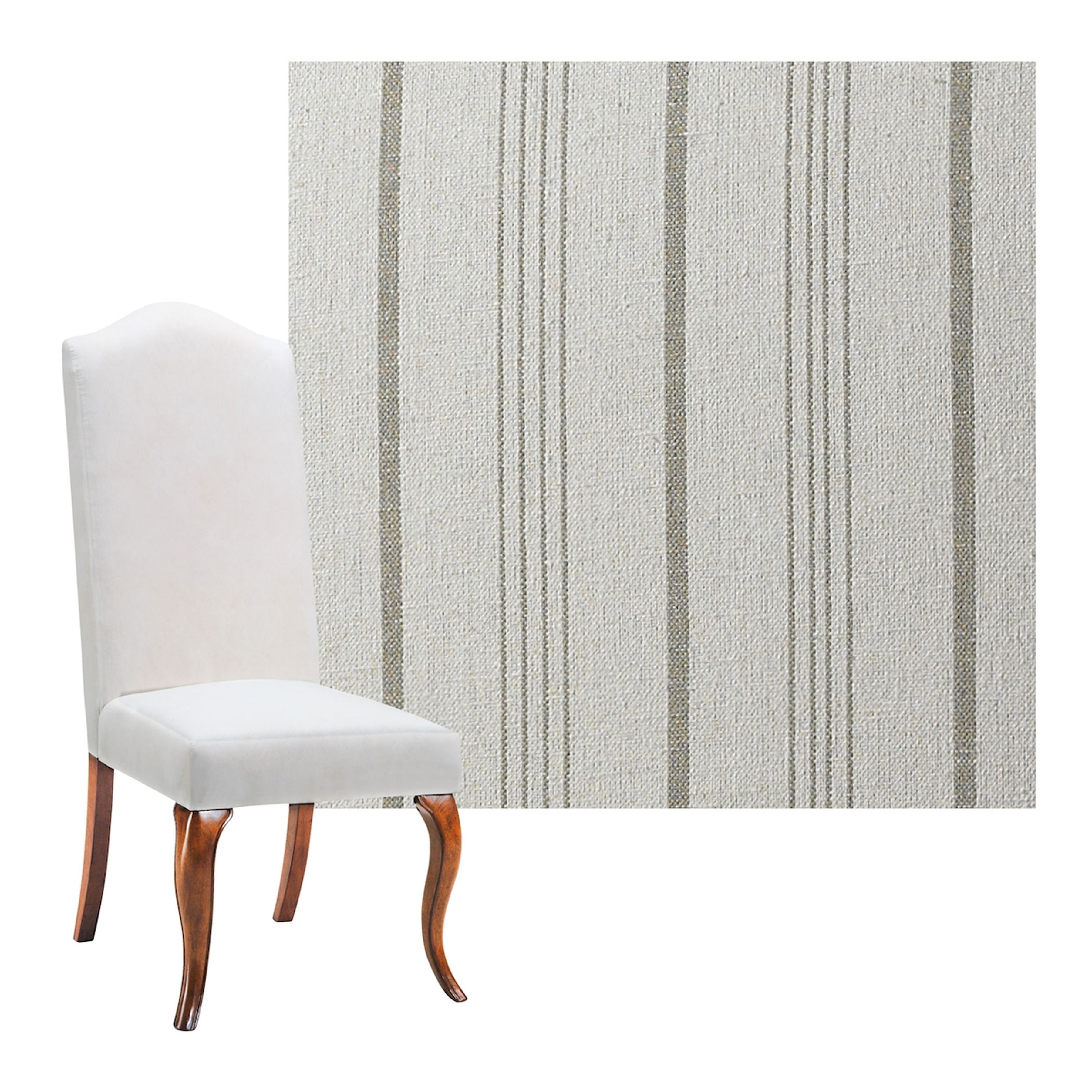 Flaxen Stripe Highback Chair - COVER ONLY