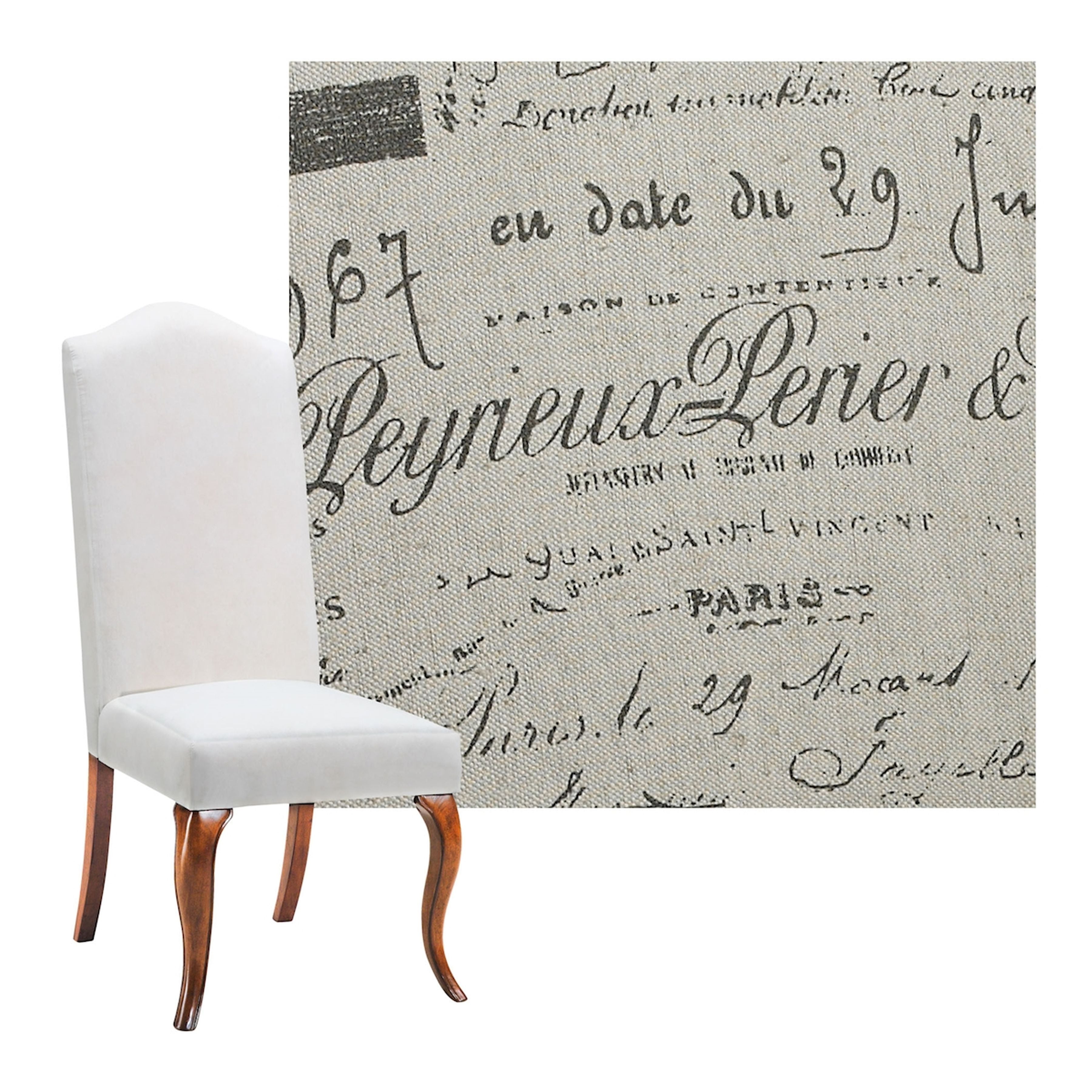 Parchment Highback Chair - COVER ONLY