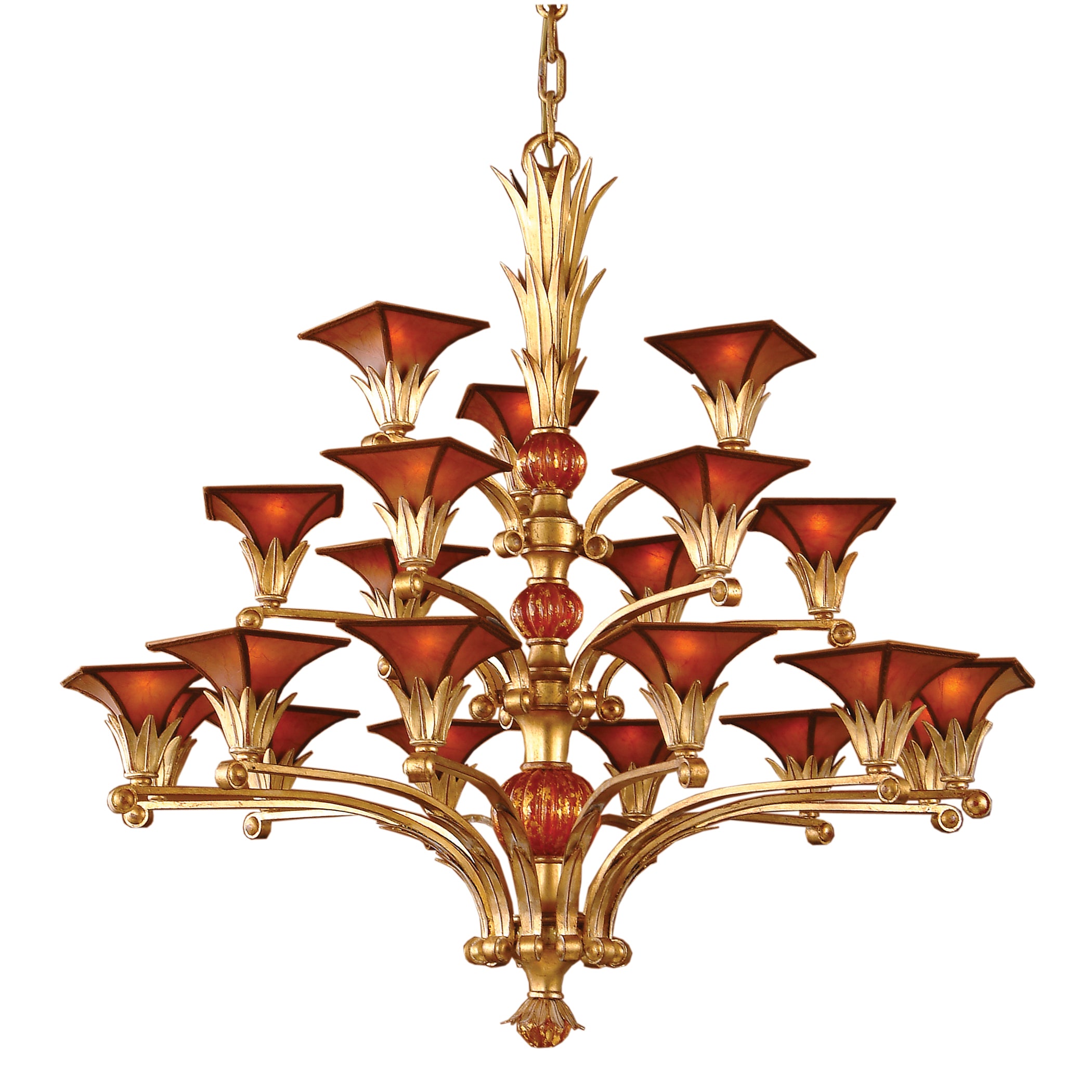 Valenciana 46'' Wide 21-Light Chandelier - Gold Leaf