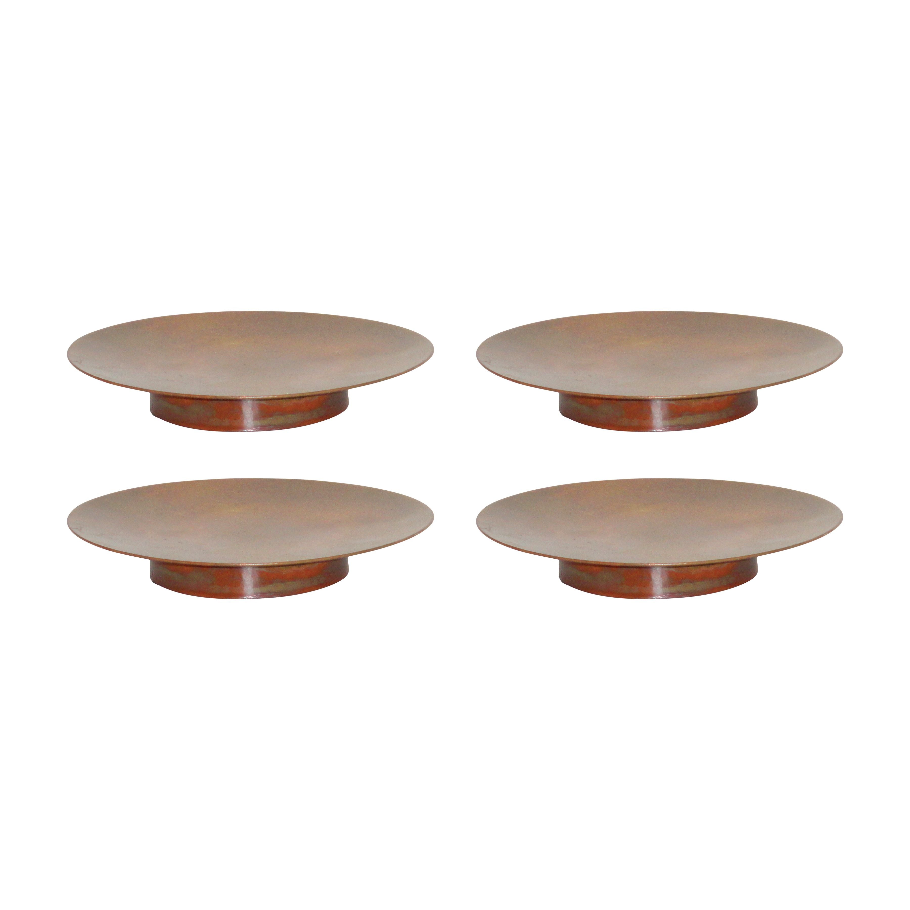 Burnham Candleholder - Set of 4 Burned Copper