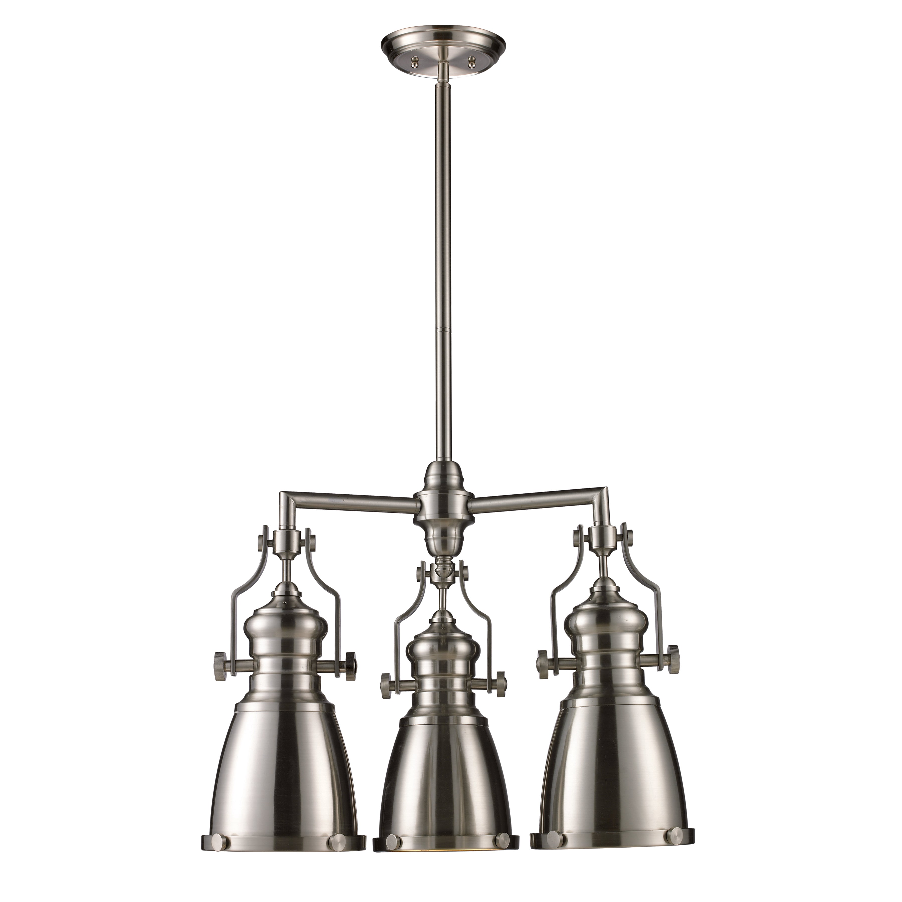 Chadwick 22'' Wide 3-Light Chandelier - Satin Nickel