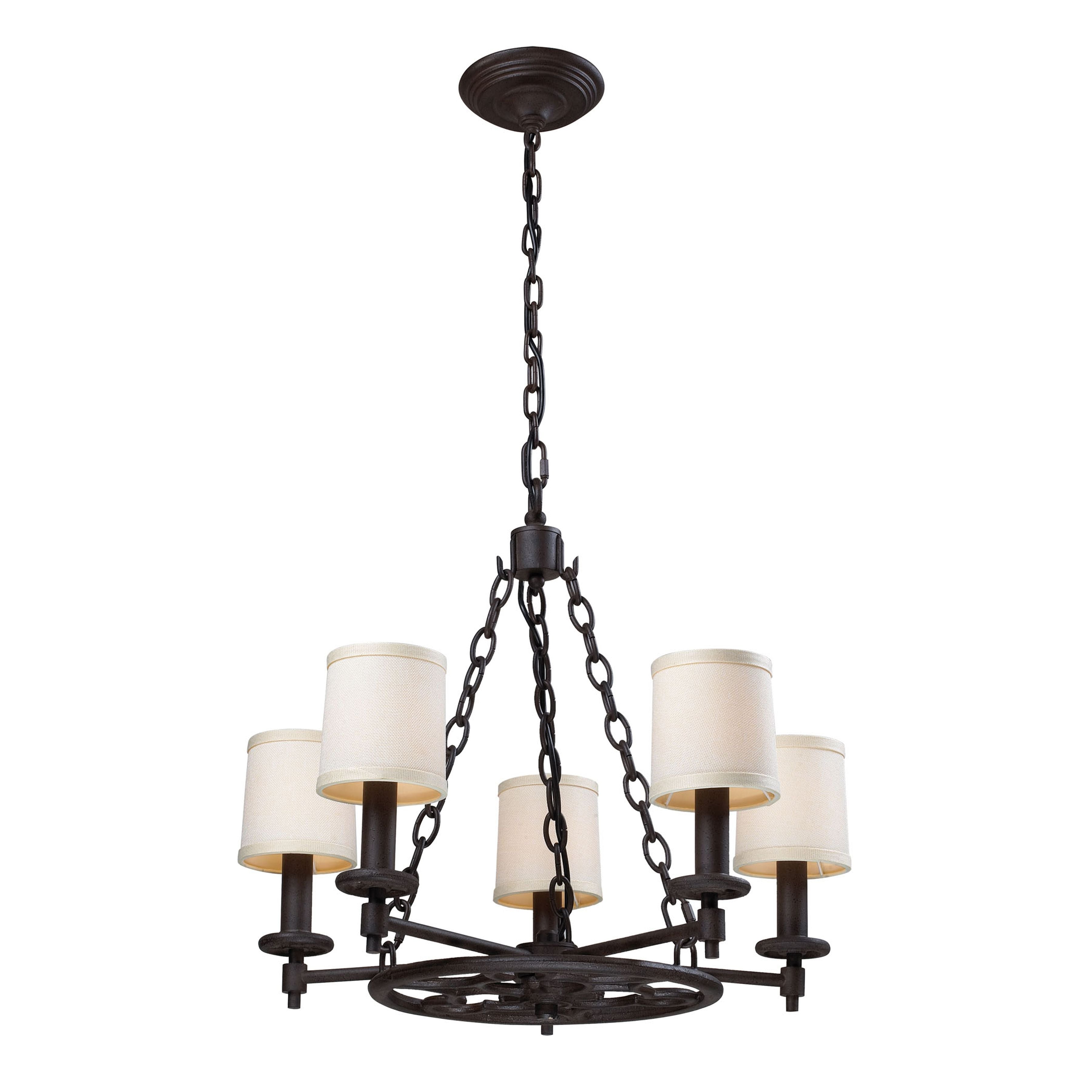 Ironton 25'' Wide 5-Light Chandelier - Vintage Rust