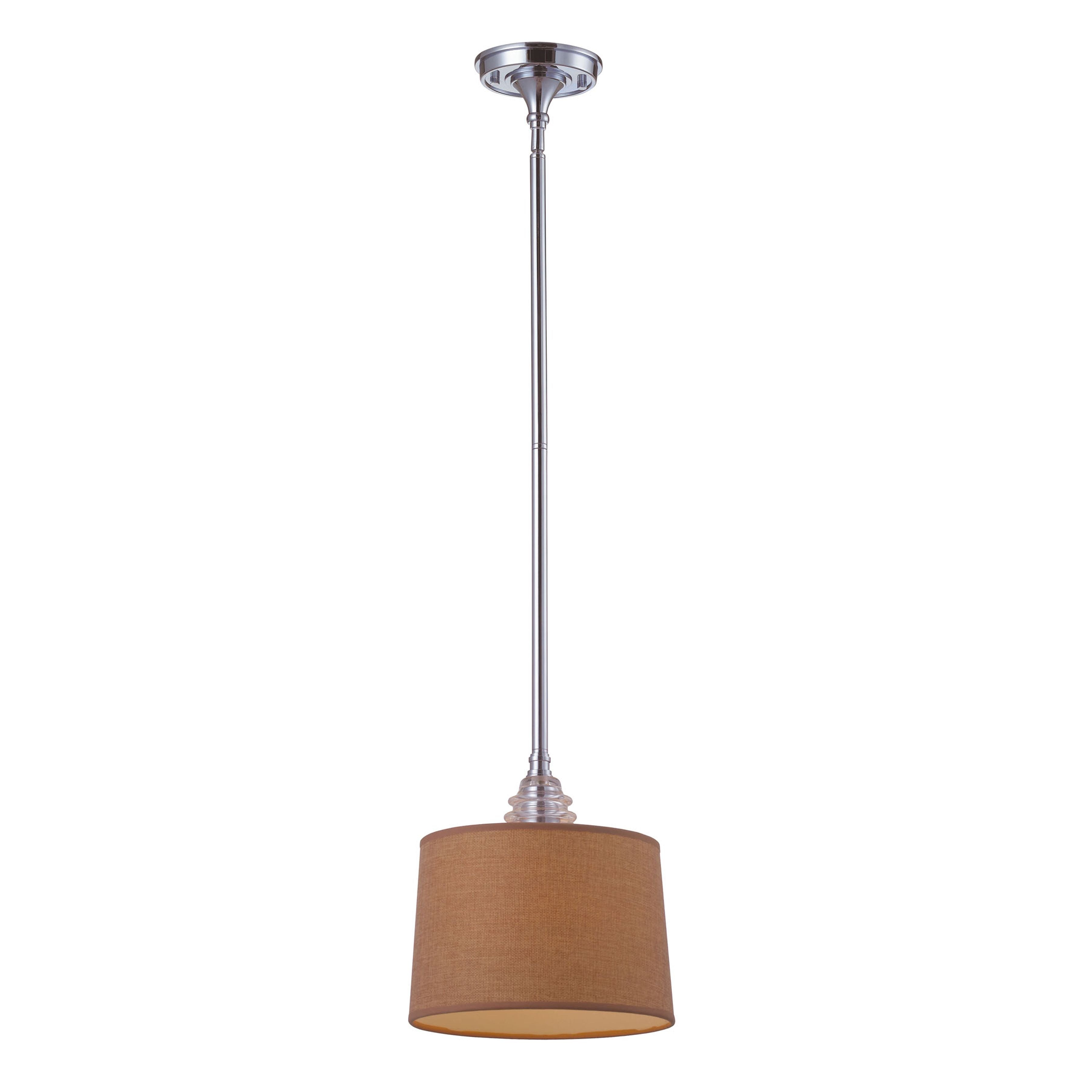 Insulator Glass 10'' Wide 1-Light Mini Pendant - Polished Chrome