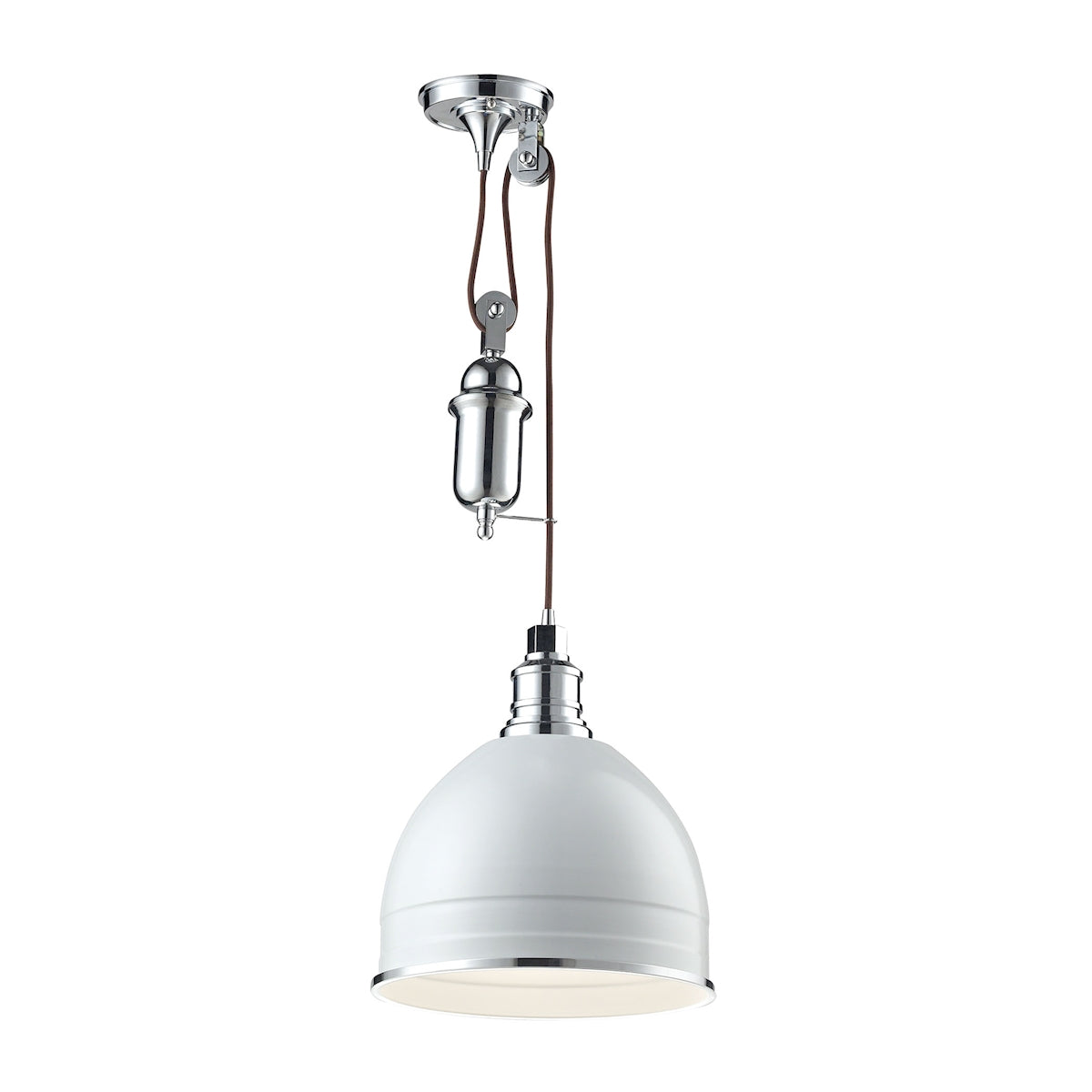 Carolton 12'' Wide 1-Light Adjustable Pendant - Chrome