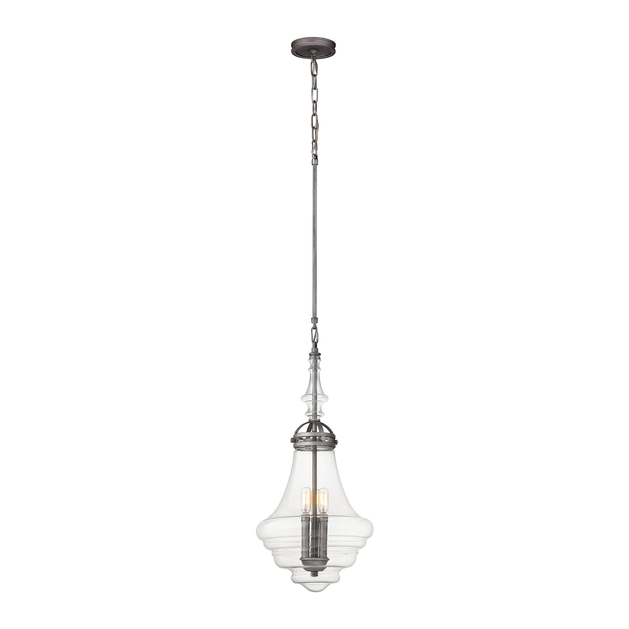 Gramercy 13'' Wide 3-Light Pendant - Weathered Zinc