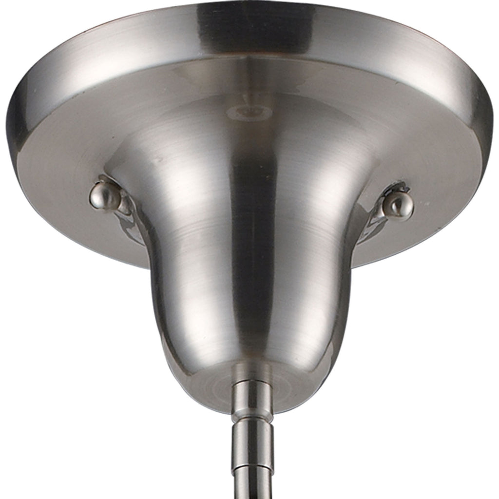 Schoolhouse 8'' Wide 1-Light Mini Pendant - Satin Nickel