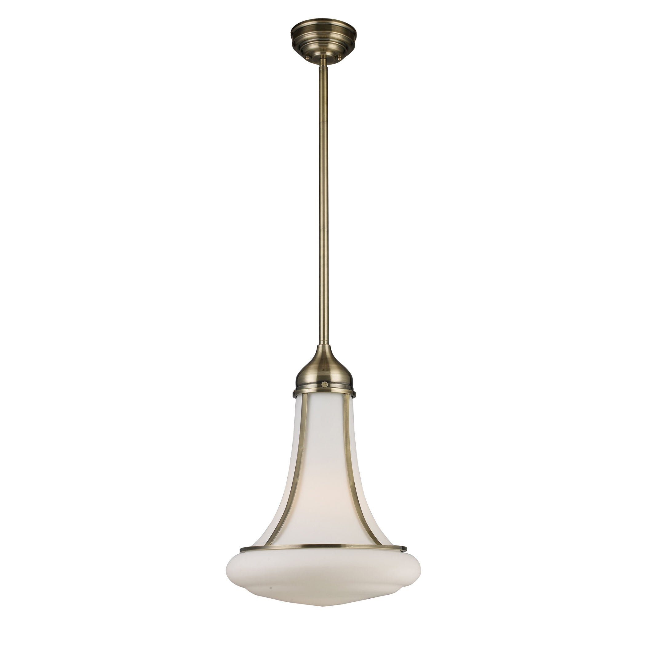 Schoolhouse 20'' Wide 1-Light Pendant - Antique Brass