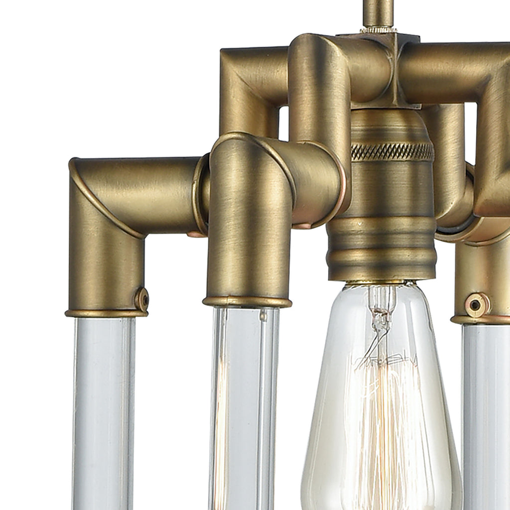 Brandon 10'' Wide 1-Light Mini Pendant - Classic Brass