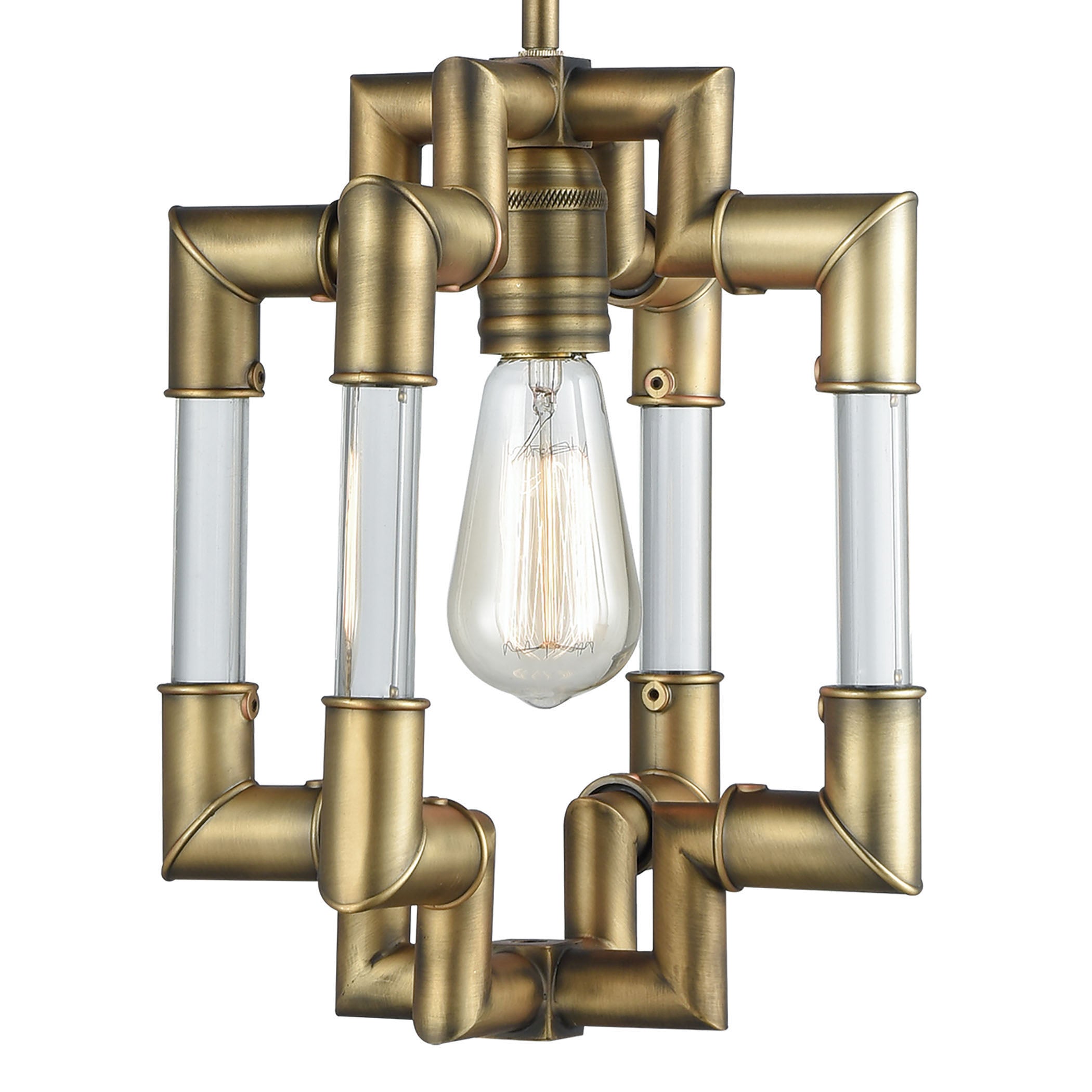 Brandon 10'' Wide 1-Light Mini Pendant - Classic Brass