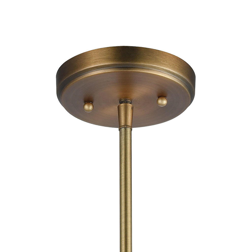 Brandon 10'' Wide 1-Light Mini Pendant - Classic Brass