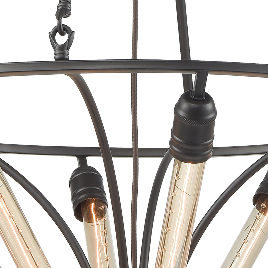 Centrifugal 27'' Wide 8-Light Chandelier - Oil Rubbed Bronze
