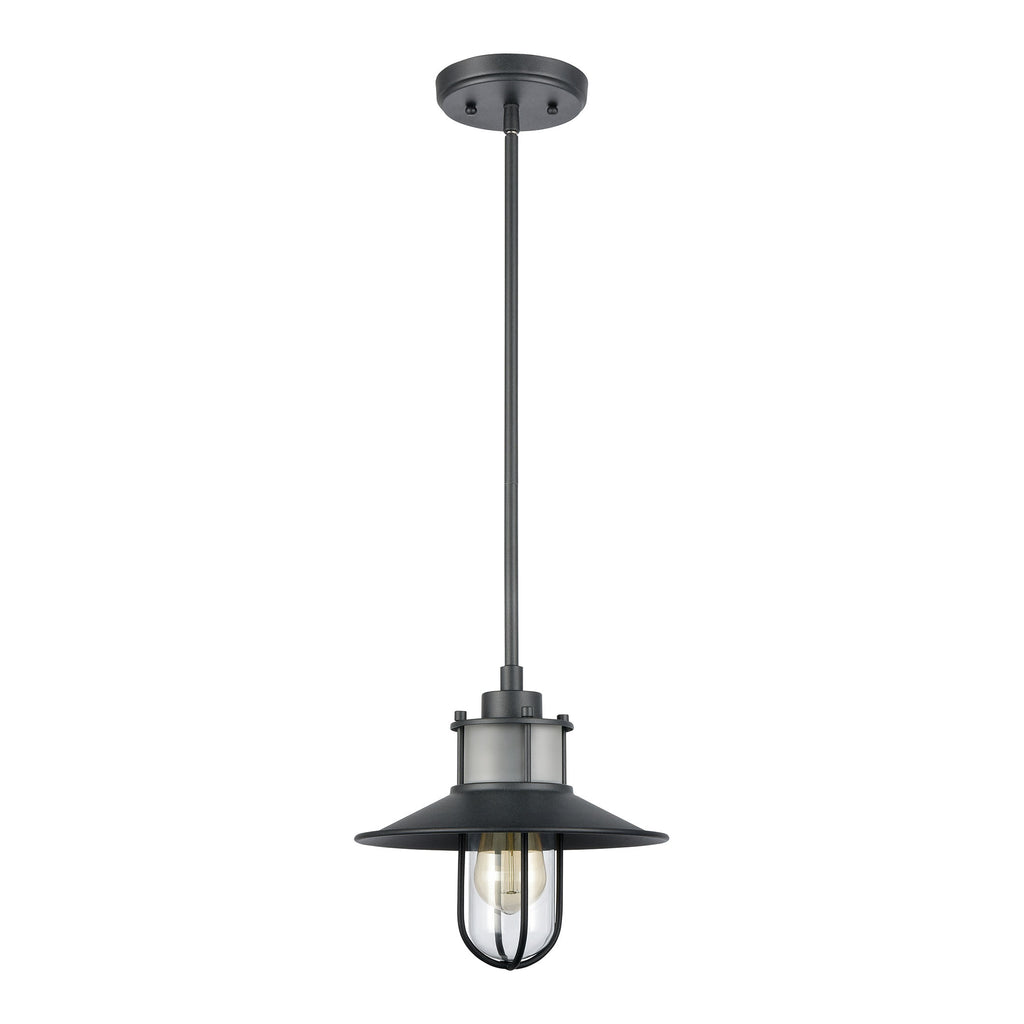 Coastal Farm 10'' Wide 1-Light Outdoor Pendant - Charcoal