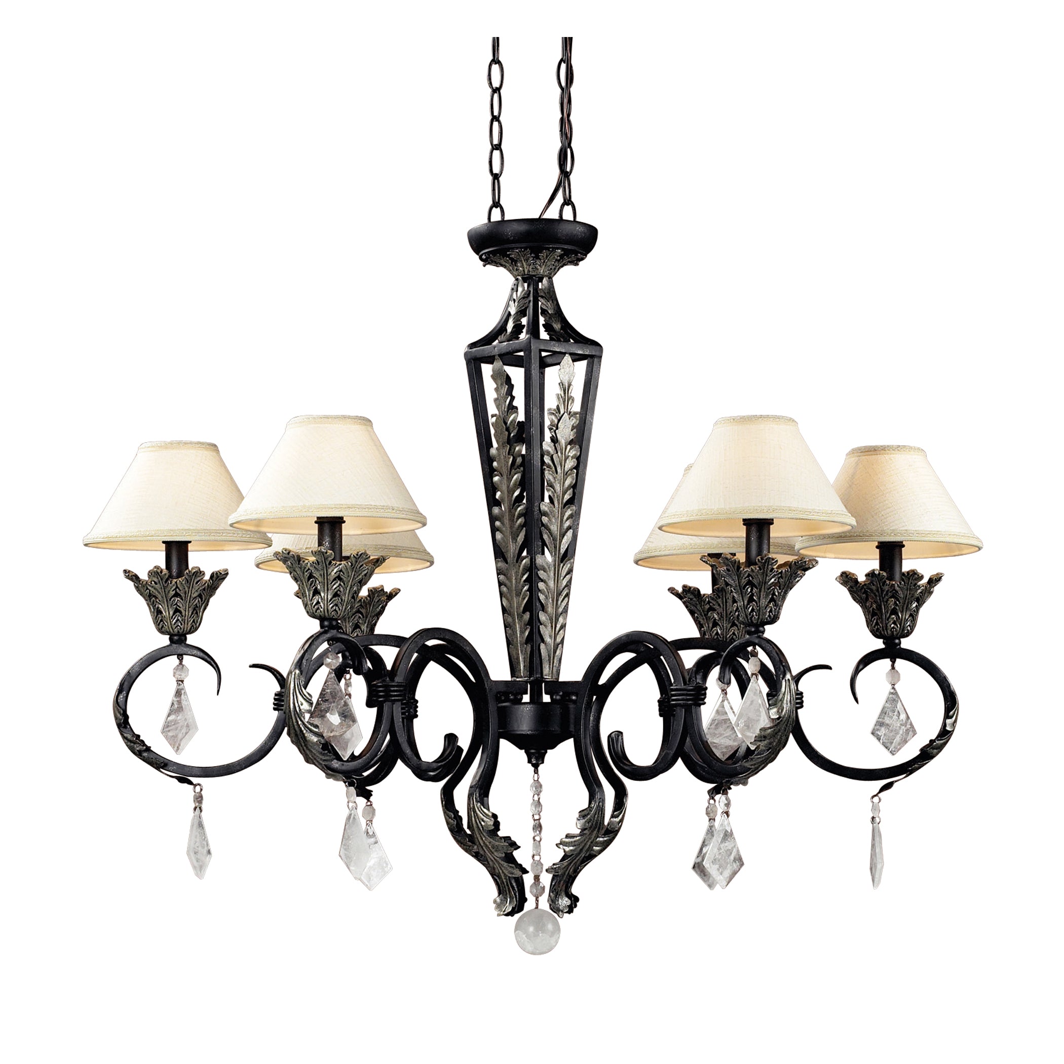 Metamorphic 39'' Wide 6-Light Chandelier - Antique Black