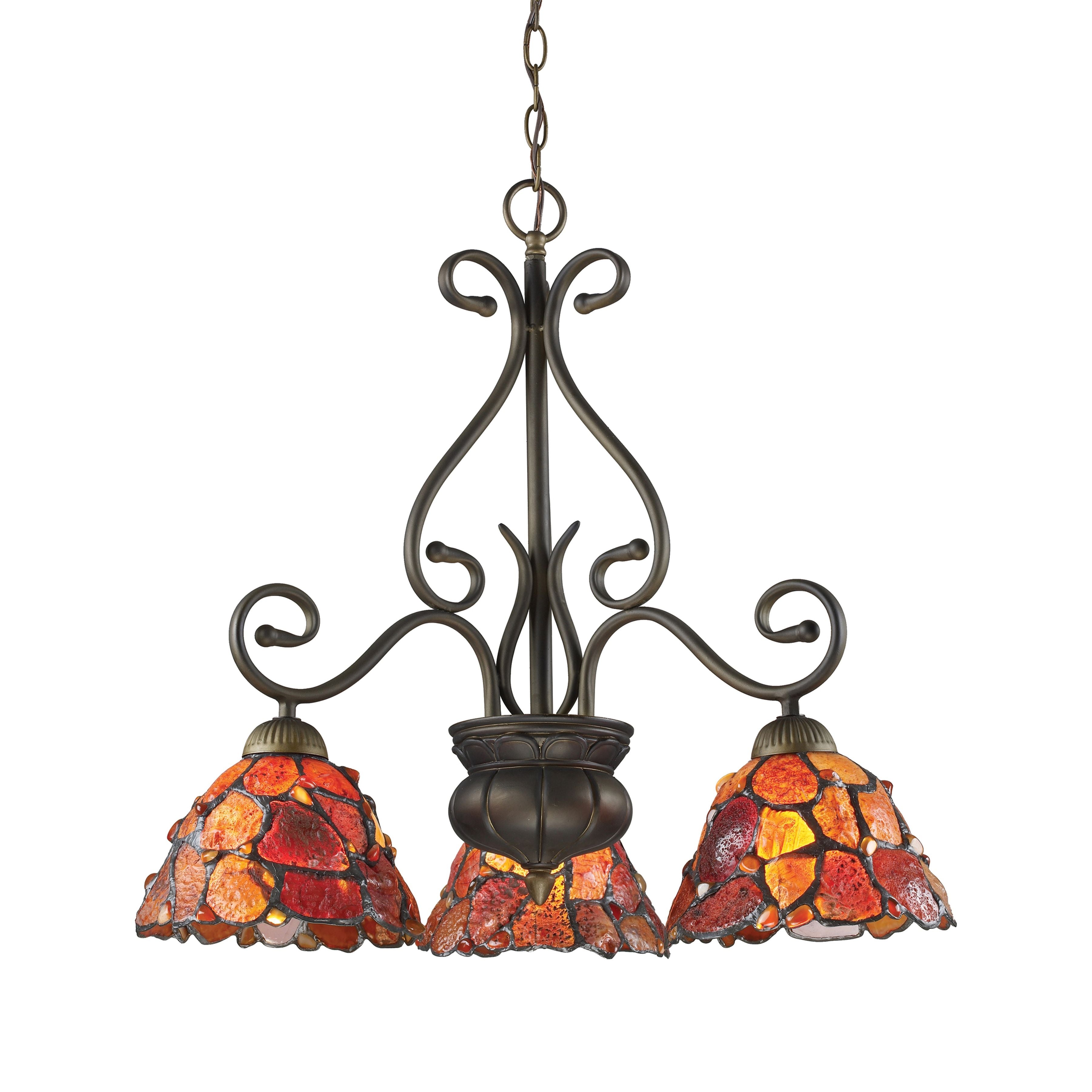 Carelina 24'' Wide 3-Light Chandelier - Bronze