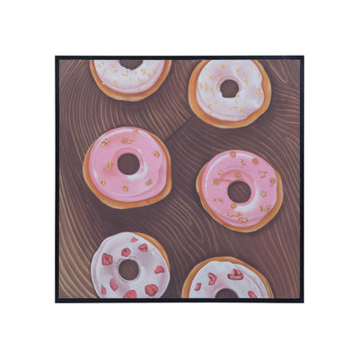 Pink Donuts Framed Wall Art