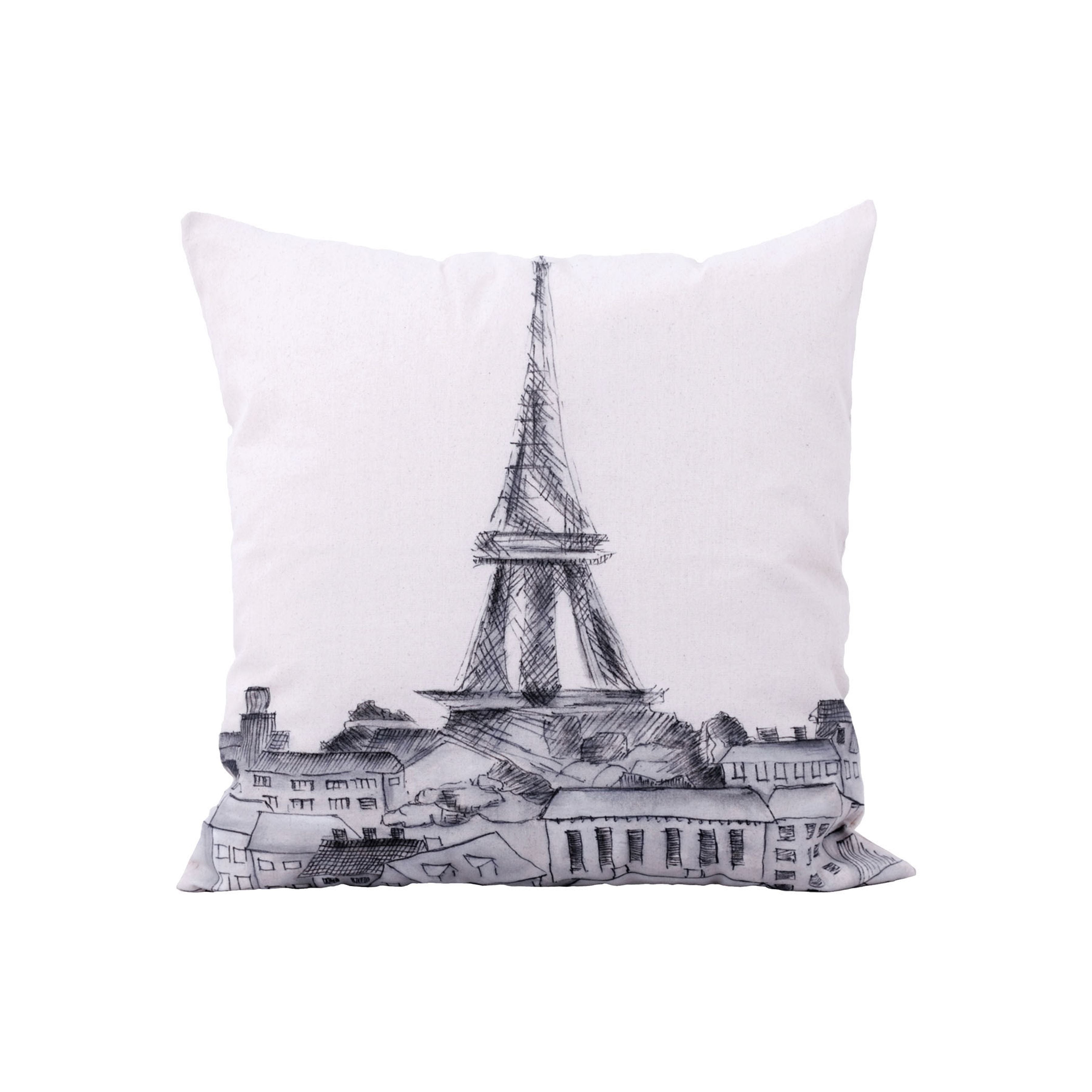 Parisian Cityscape Pillow - COVER ONLY