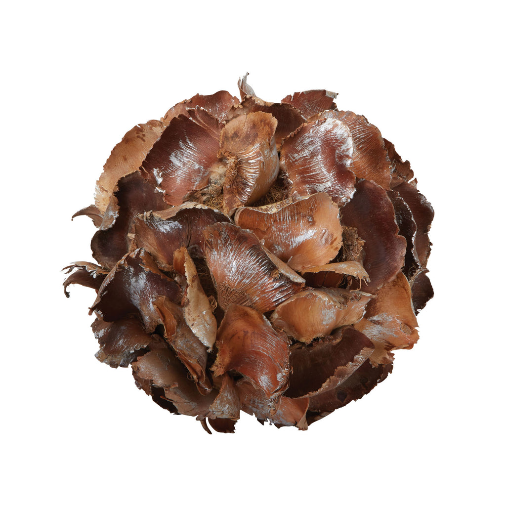 Palm Petal Orb - Large Brown