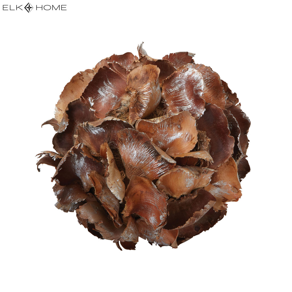 Palm Petal Orb - Large Brown