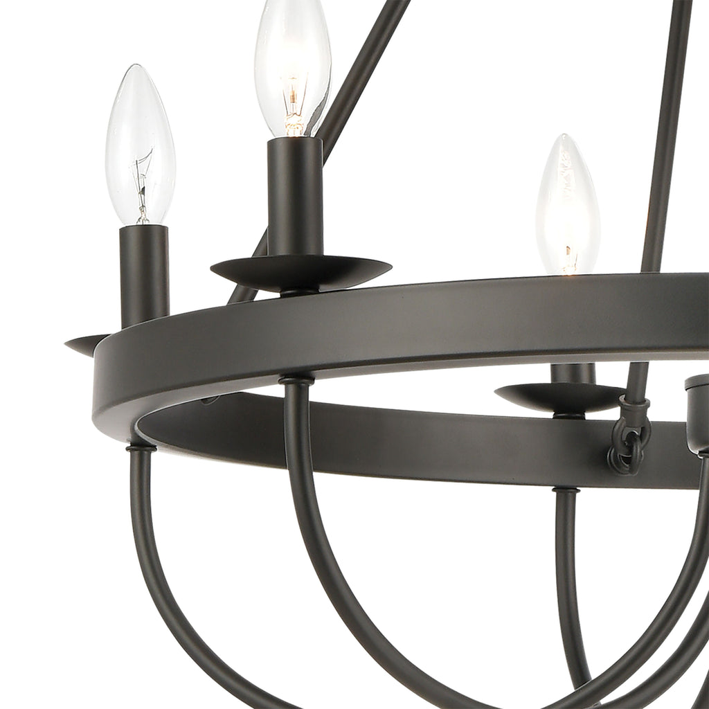 Williamson 25'' Wide 6-Light Chandelier - Black