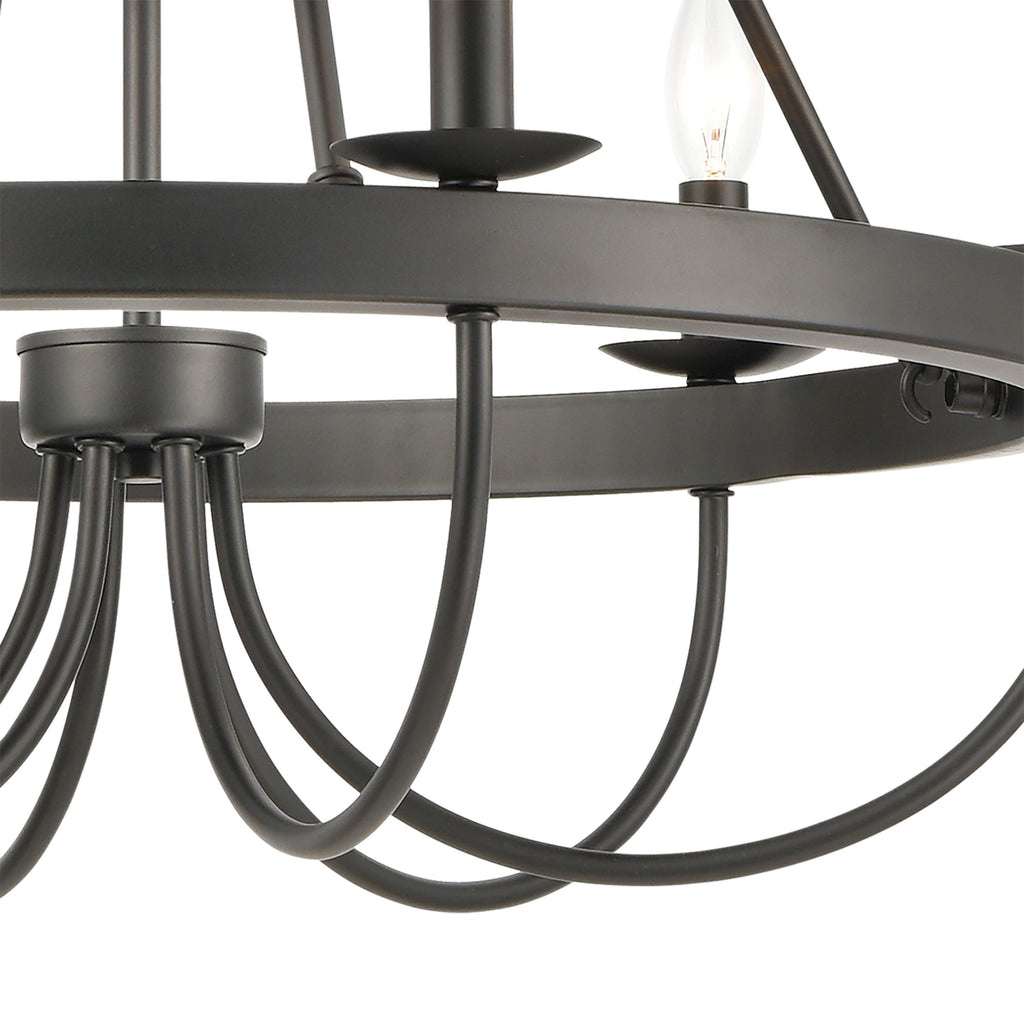 Williamson 25'' Wide 6-Light Chandelier - Black