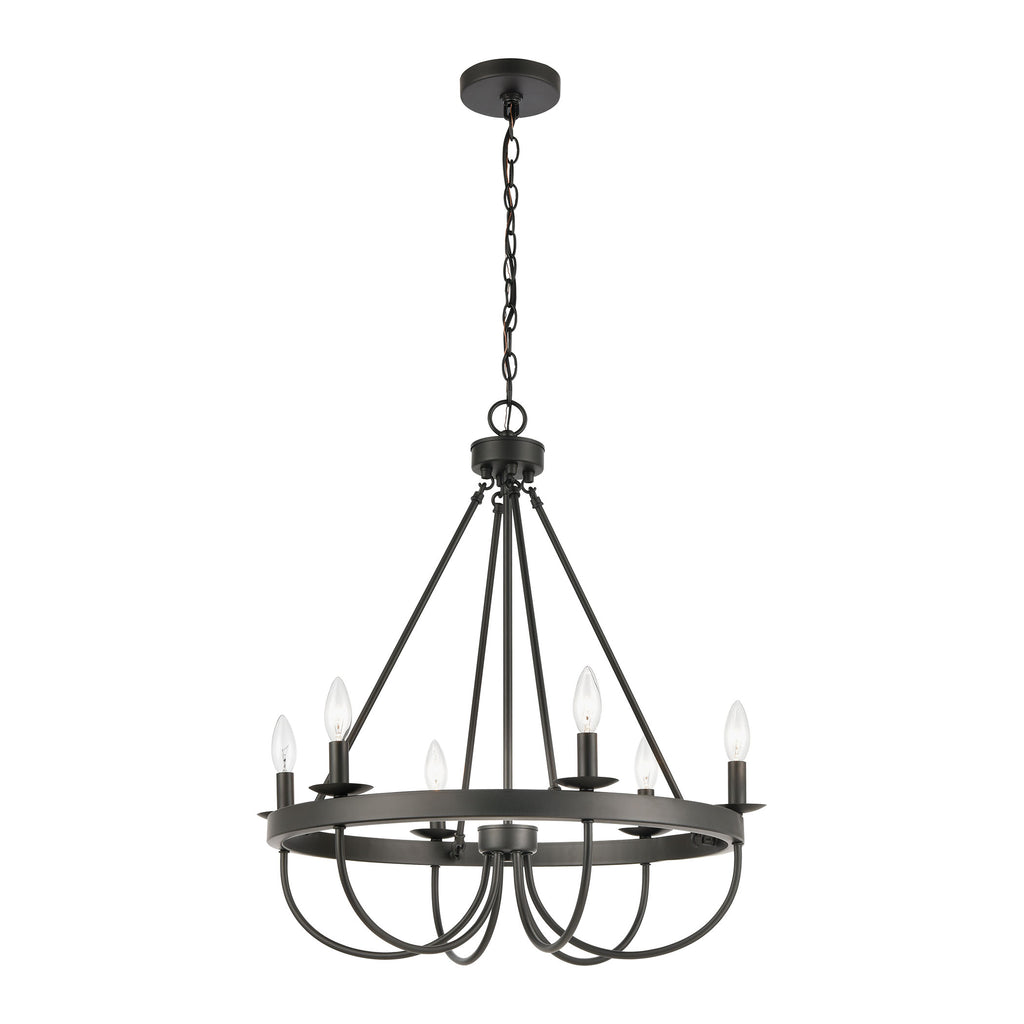 Williamson 25'' Wide 6-Light Chandelier - Black