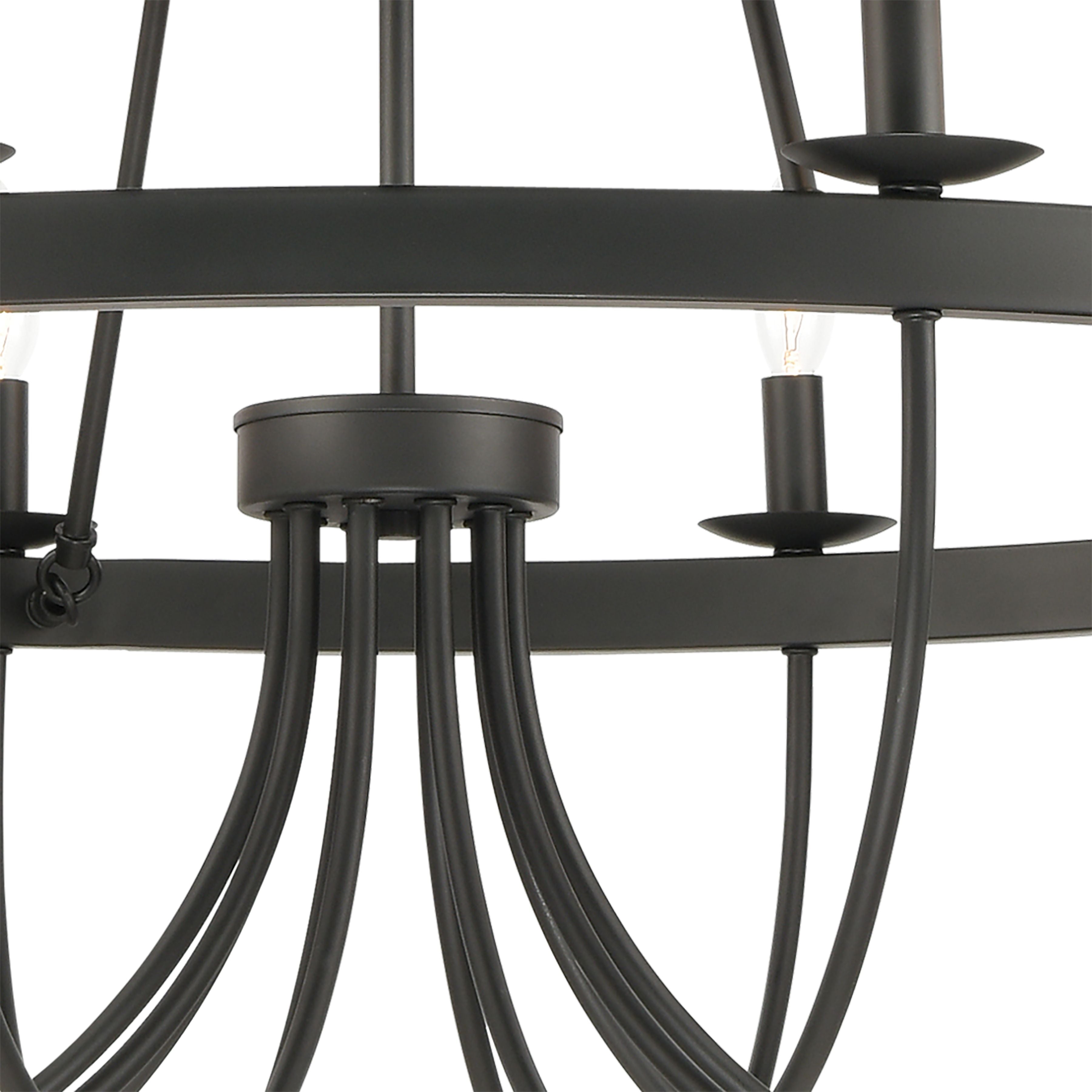 Williamson 38'' Wide 10-Light Chandelier - Black