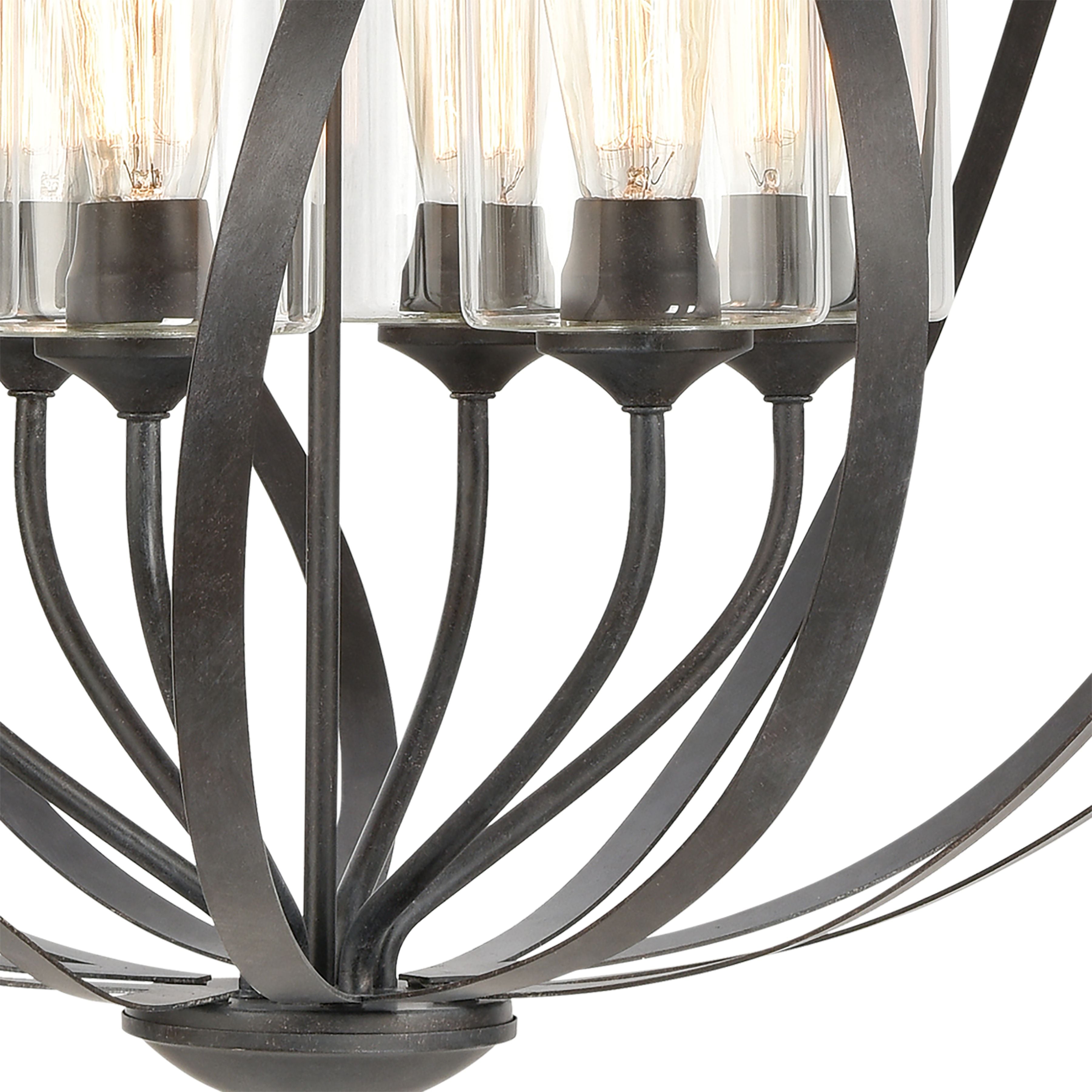 Daisy 32'' Wide 6-Light Chandelier - Midnight Bronze