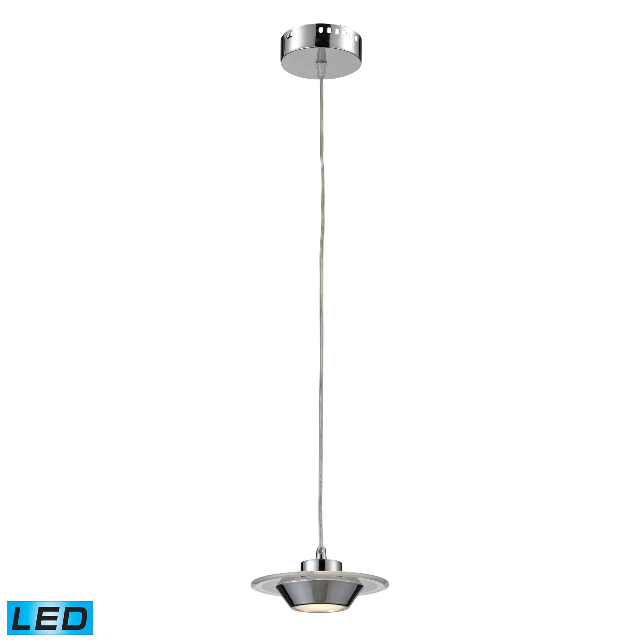 Brentford 7'' Wide 1-Light Mini Pendant - Chrome