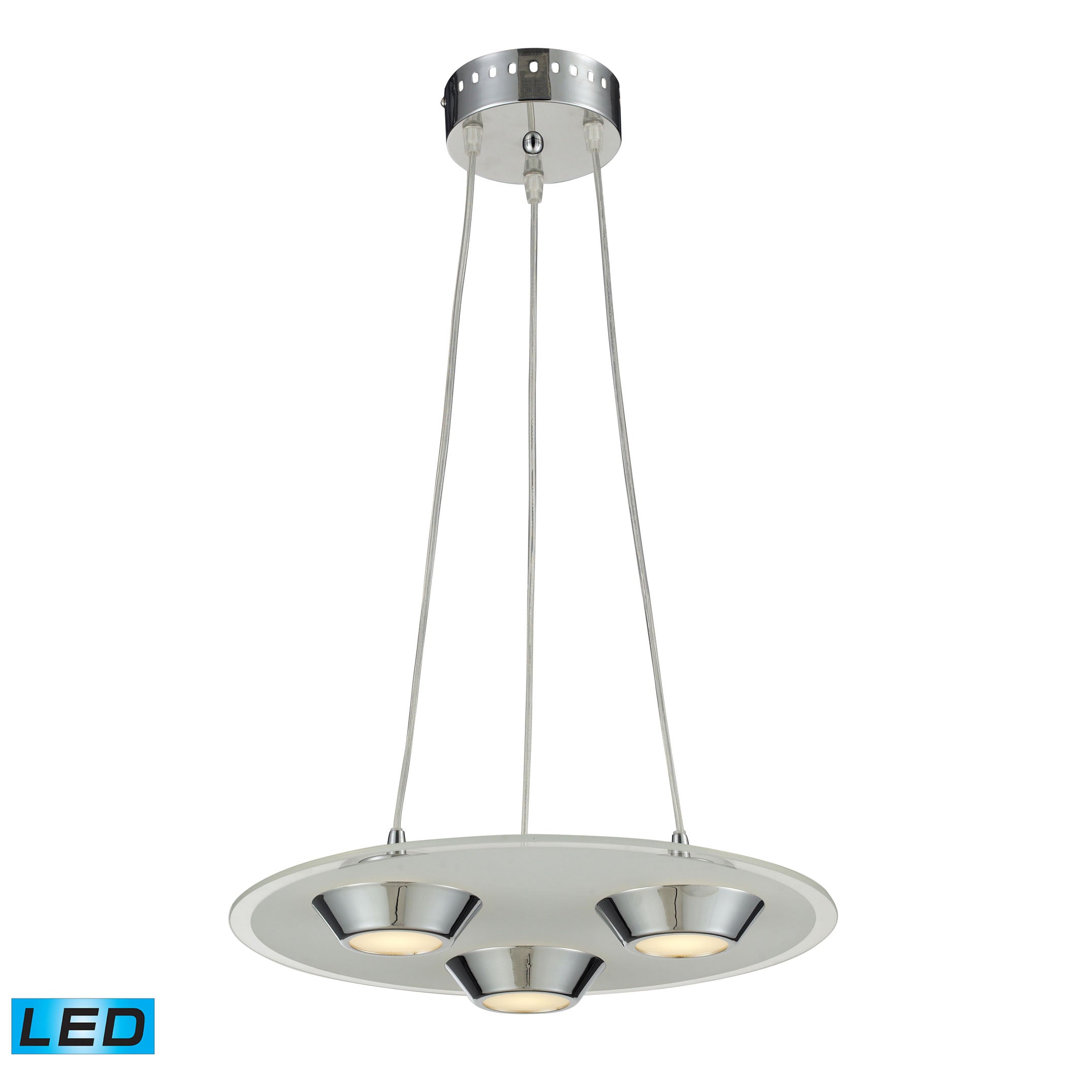 Brentford 16'' Wide Integraetd LED Pendant - Chrome