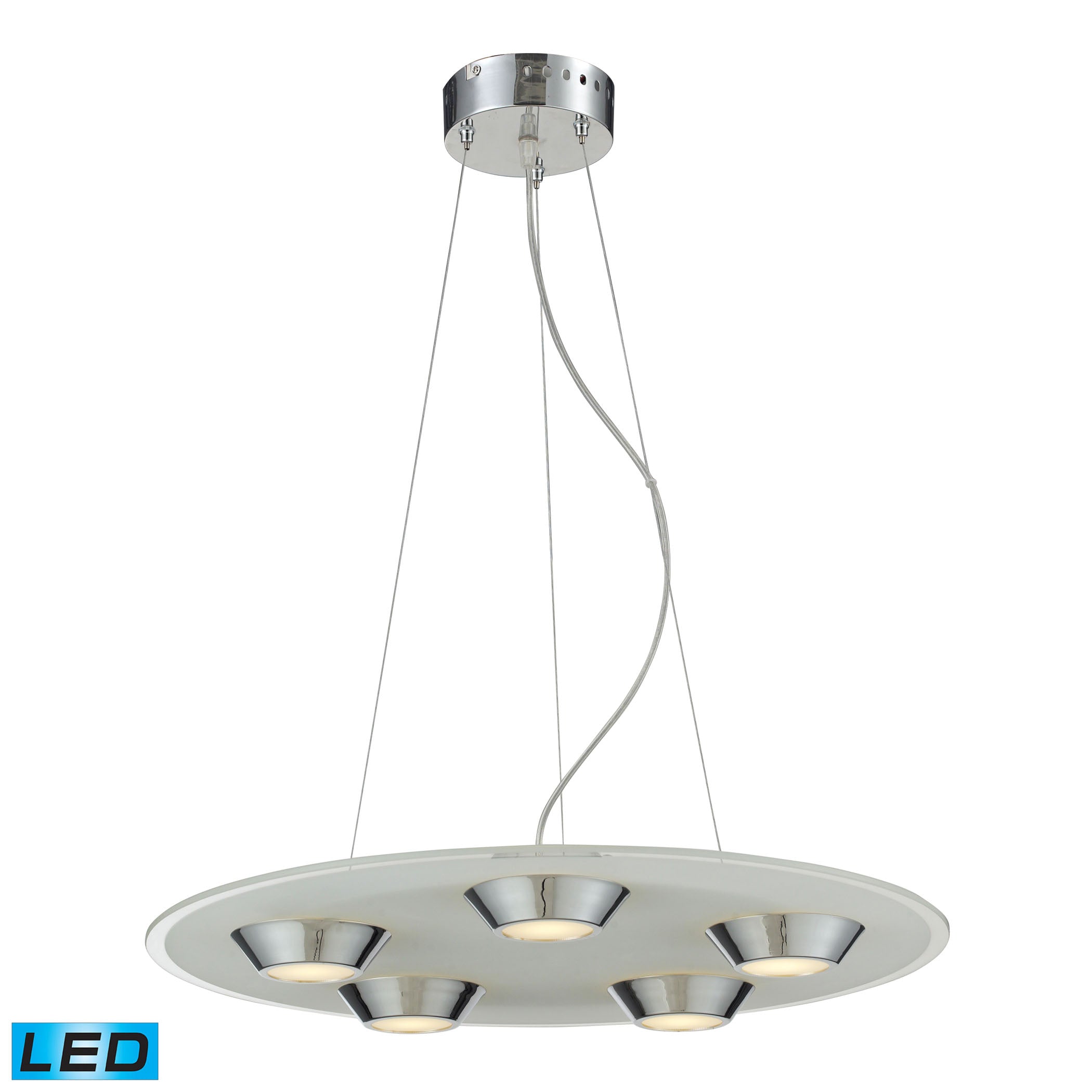 Brentford 22'' Wide Integrated LED Pendant - Chrome