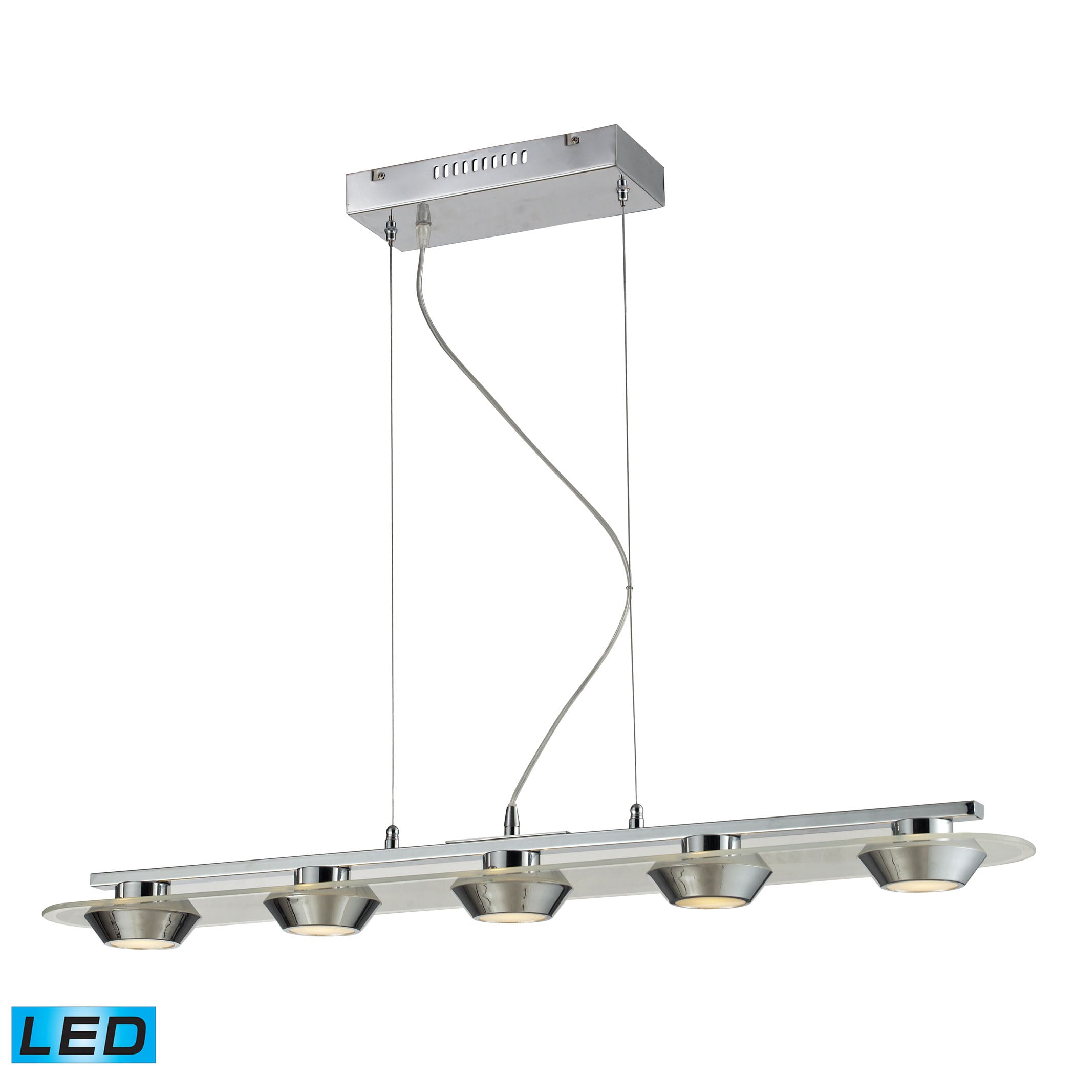 Brentford 38'' Wide Integrated LED Linear Chandelier - Chrome