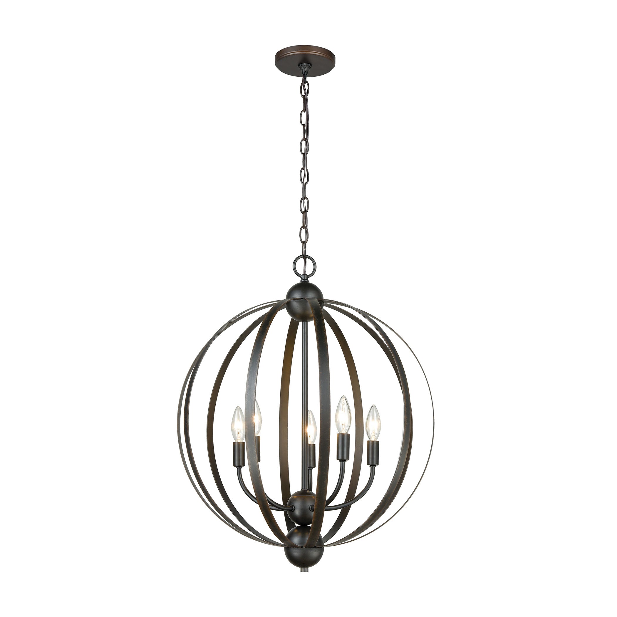 Duvoux 21'' Wide 5-Light Chandelier - Oil Rubbed Bronze