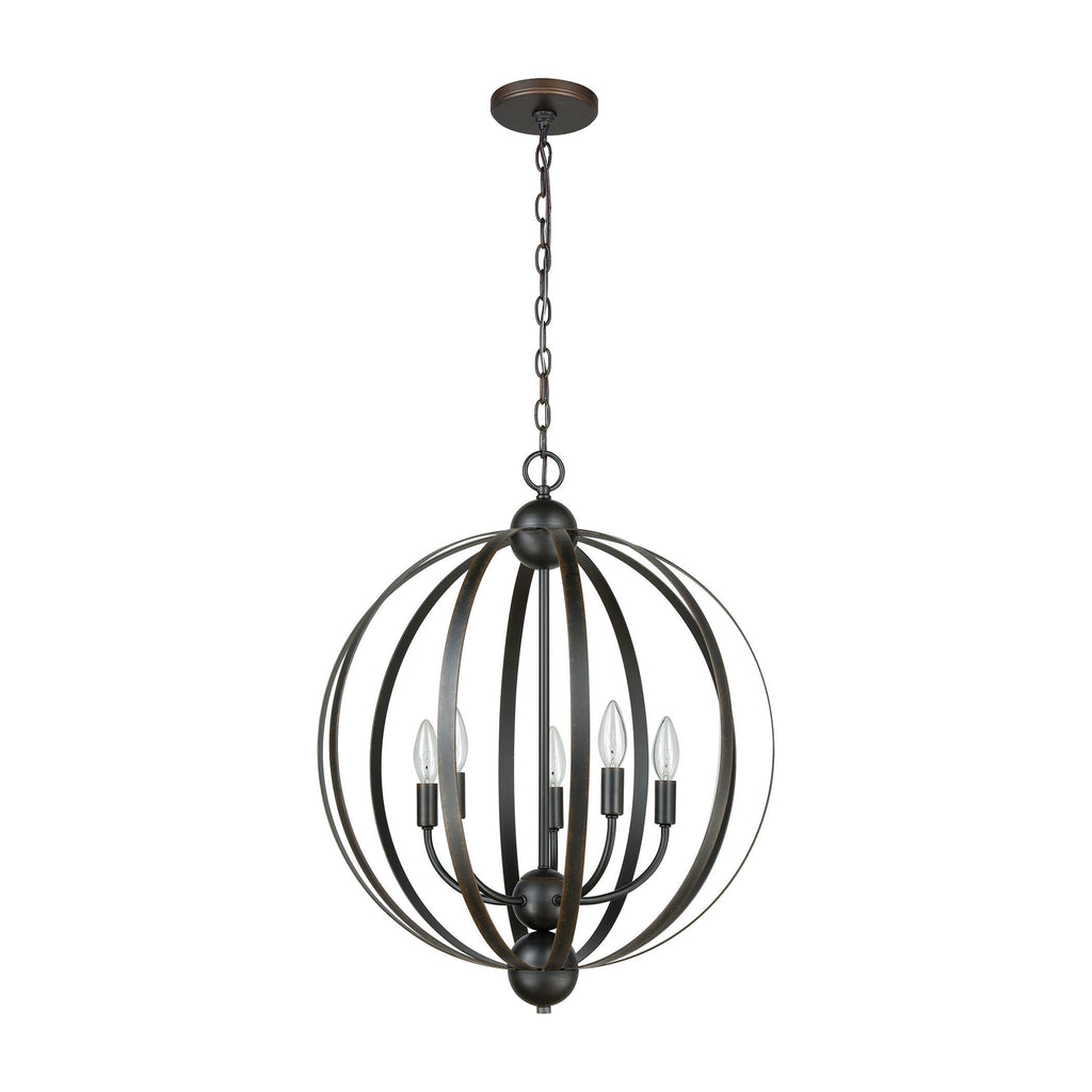 Duvoux 21'' Wide 5-Light Chandelier - Oil Rubbed Bronze