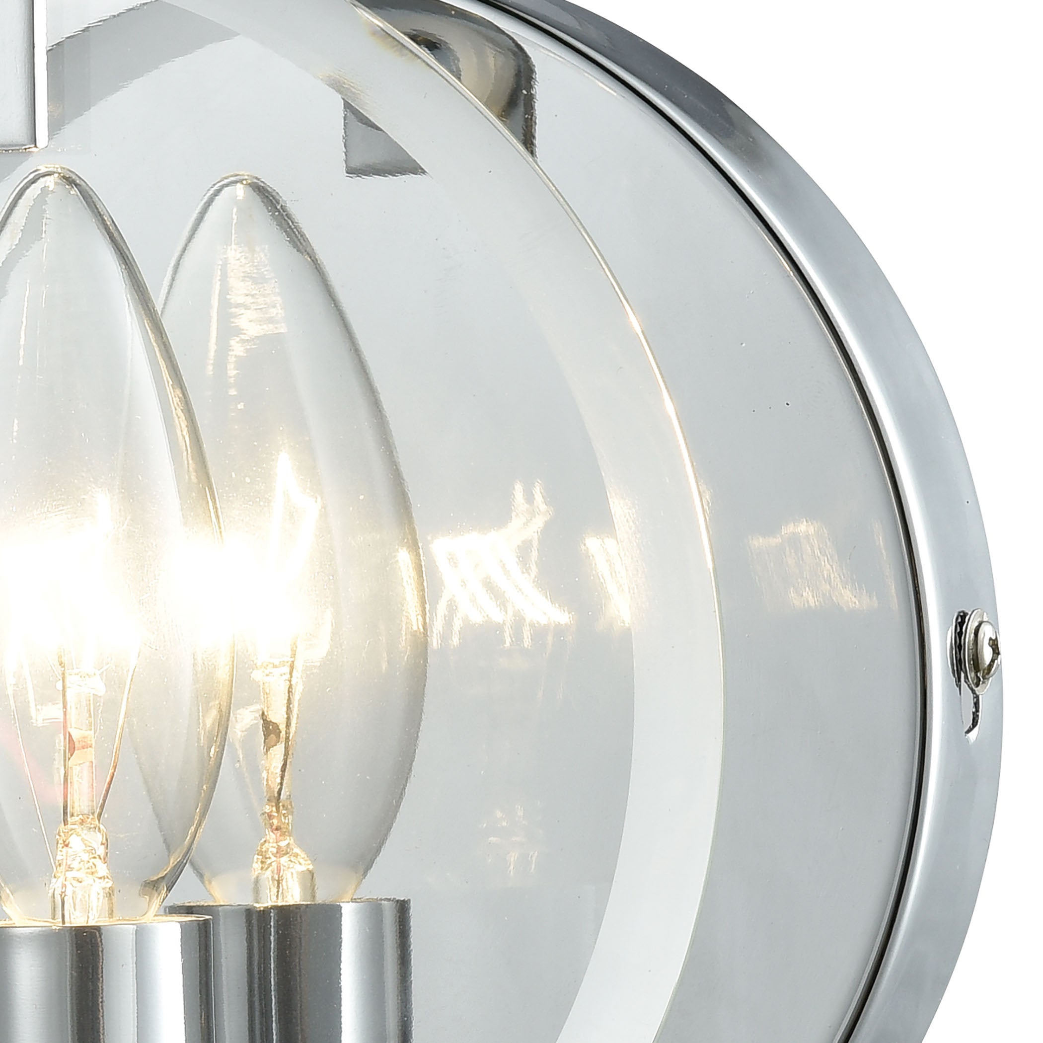 Clasped Glass 6'' Wide 1-Light Vanity Light - Polished Chrome