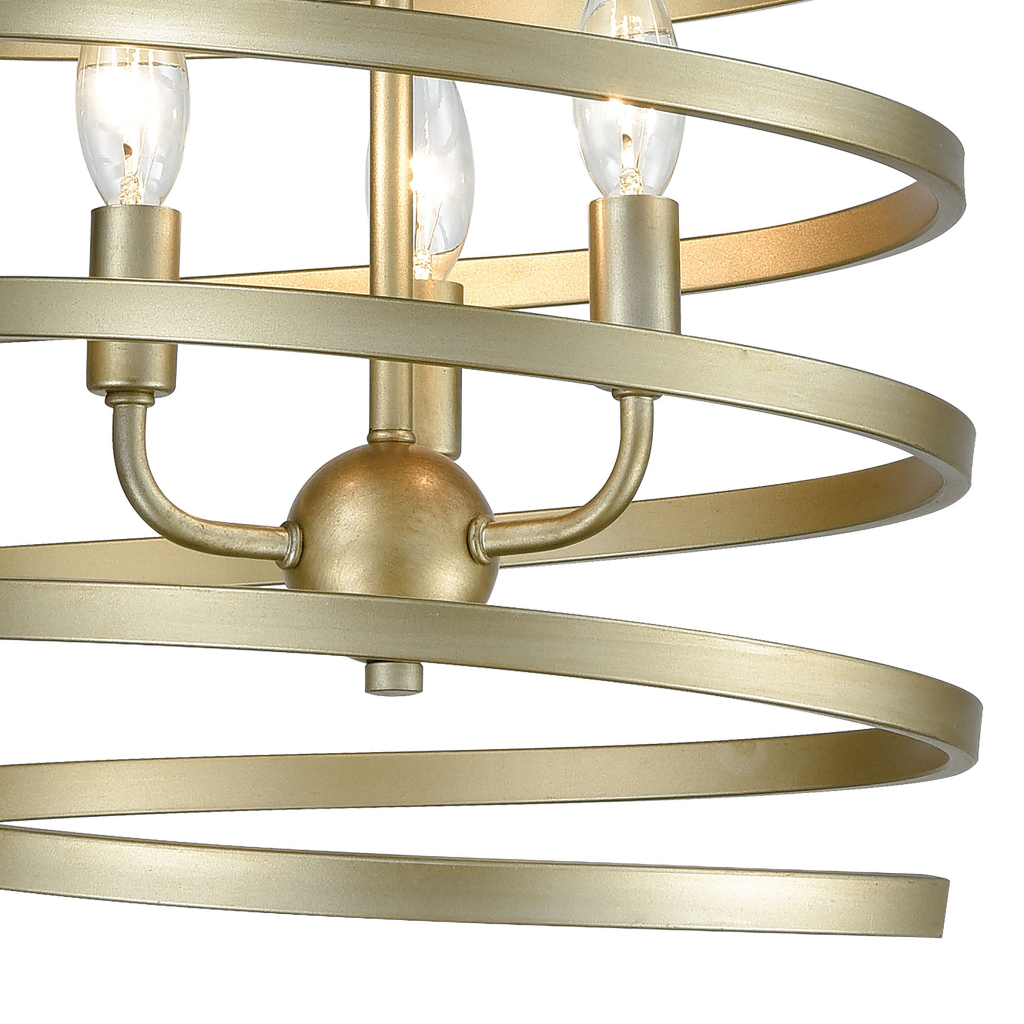 Whirlwind 13'' Wide 3-Light Pendant - Aged Silver