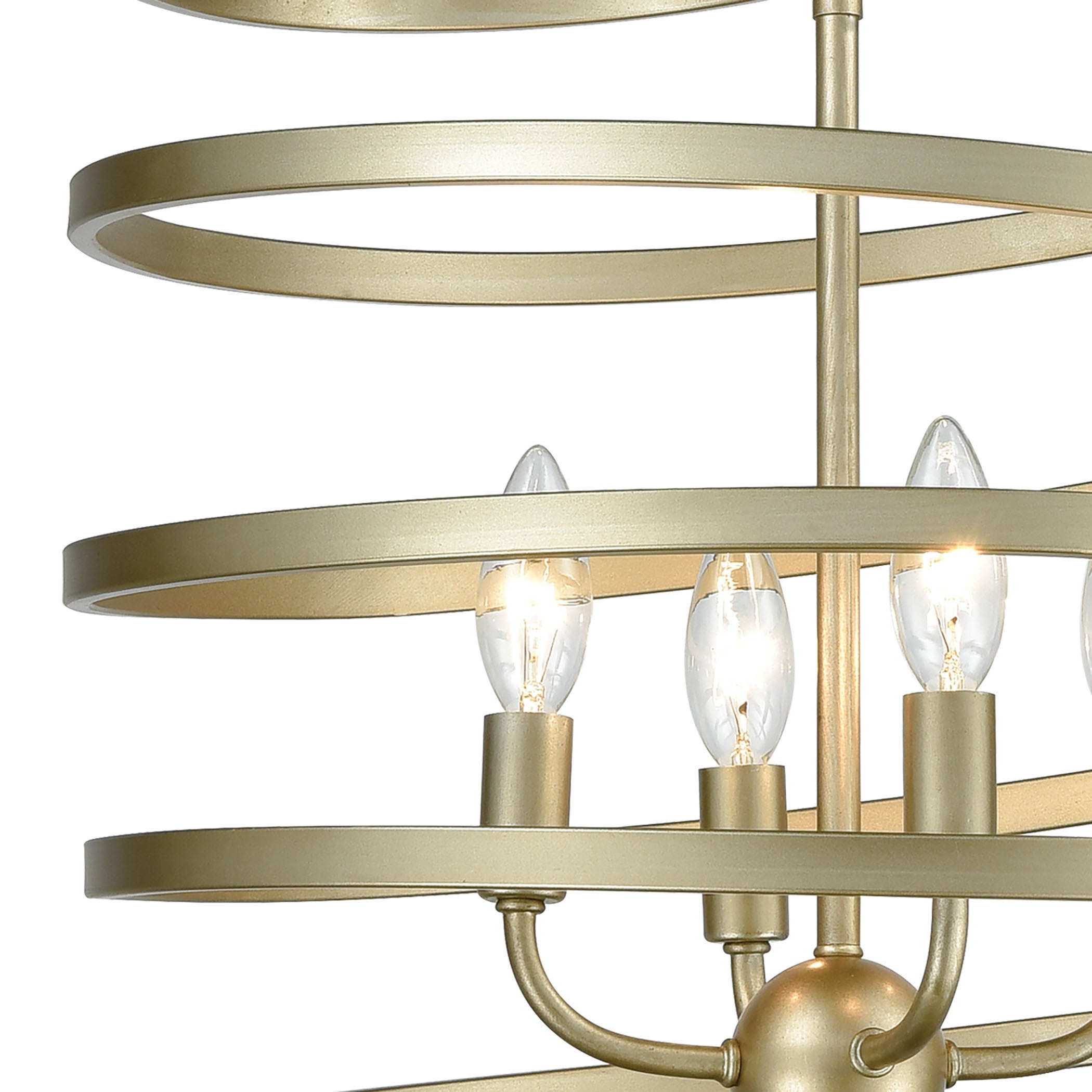 Whirlwind 17'' Wide 4-Light Pendant - Aged Silver