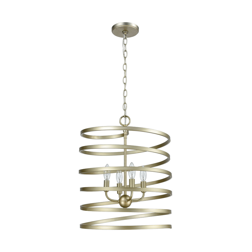 Whirlwind 17'' Wide 4-Light Pendant - Aged Silver