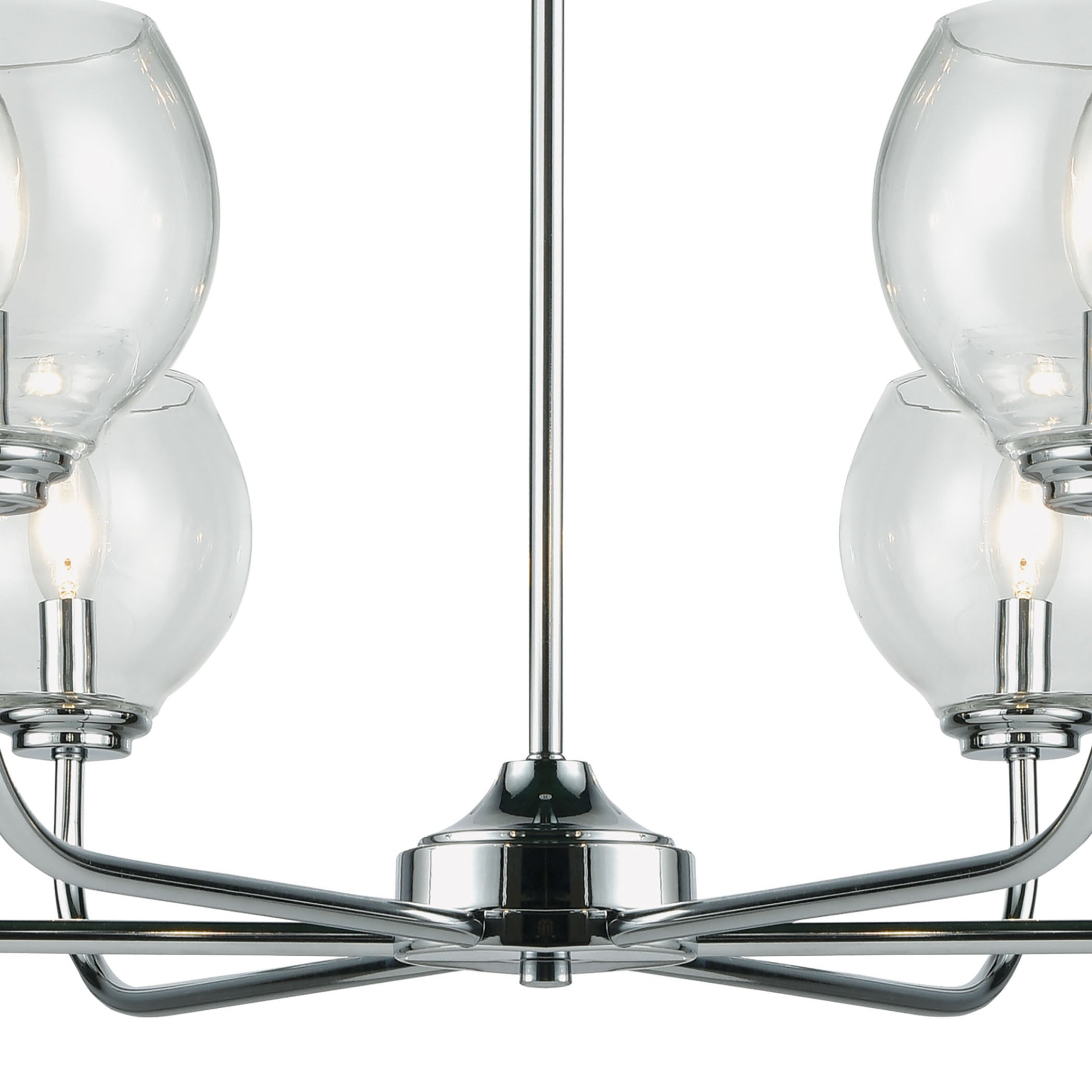 Emory 35'' Wide 6-Light Chandelier - Polished Chrome