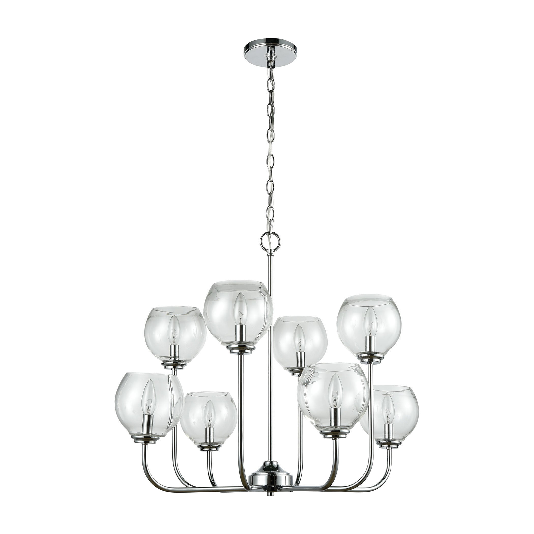 Emory 30'' Wide 8-Light Chandelier - Polished Chrome