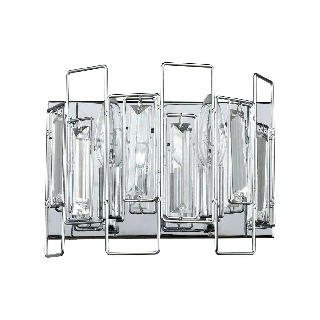 Crosby 9'' Wide 2-Light Vanity Light - Polished Chrome
