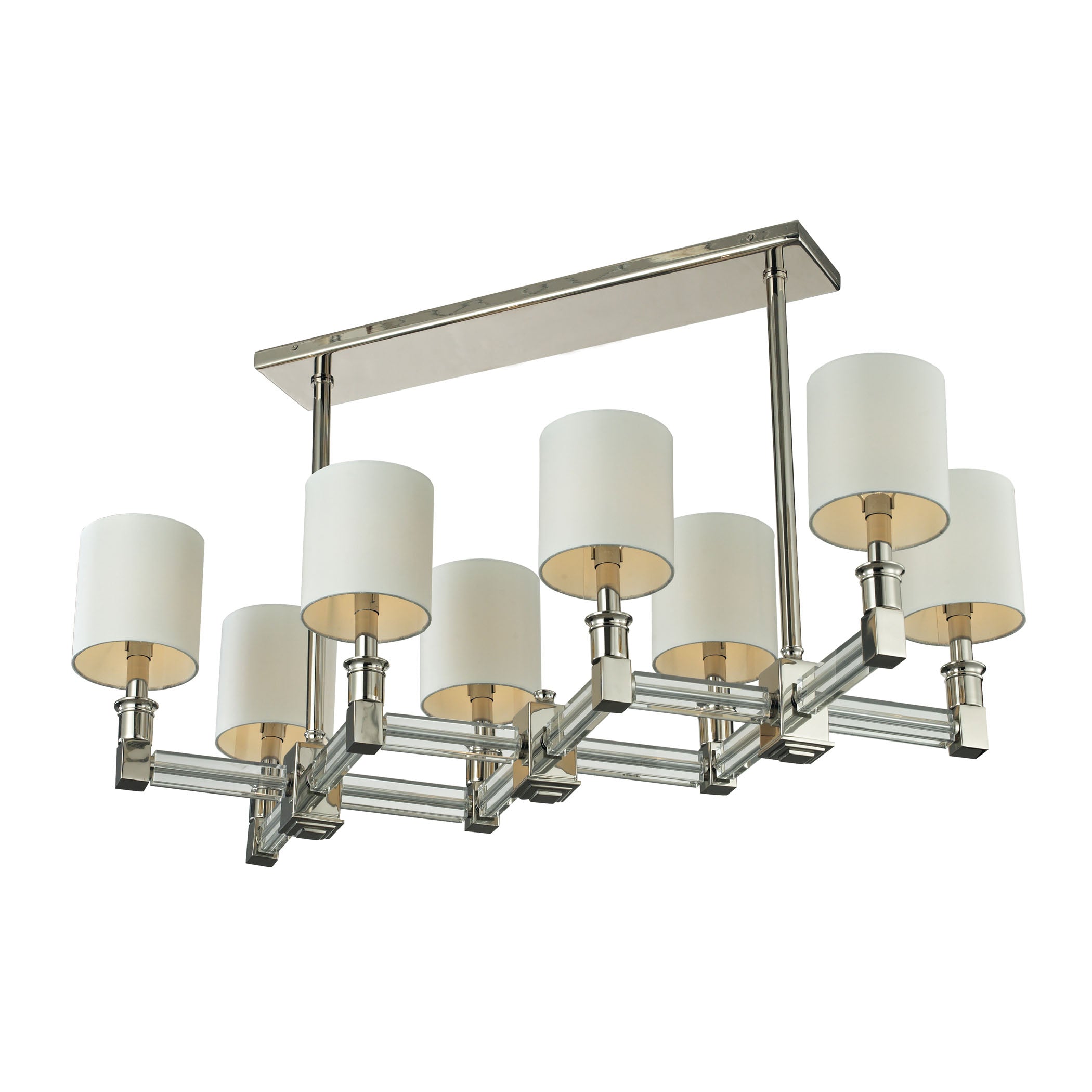 Berwick 32'' Wide 8-Light Linear Chandelier - Polished Nickel