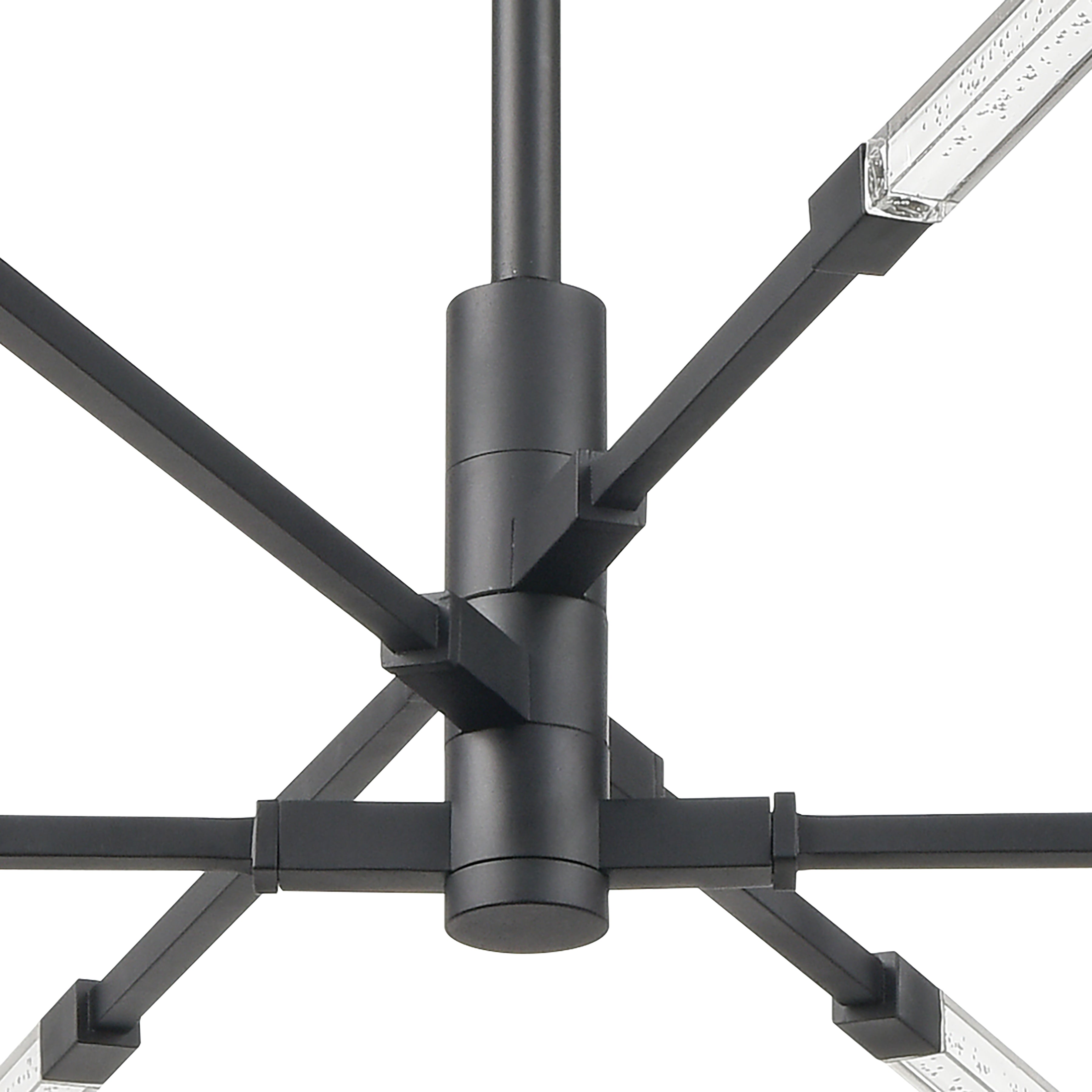 Light Streak 36'' Wide 6-Light Chandelier - Matte Black - Includes LED Bulb